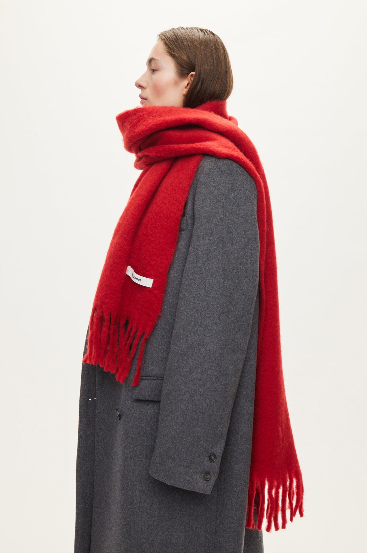 Oval Square Hero scarf ACCESS Red