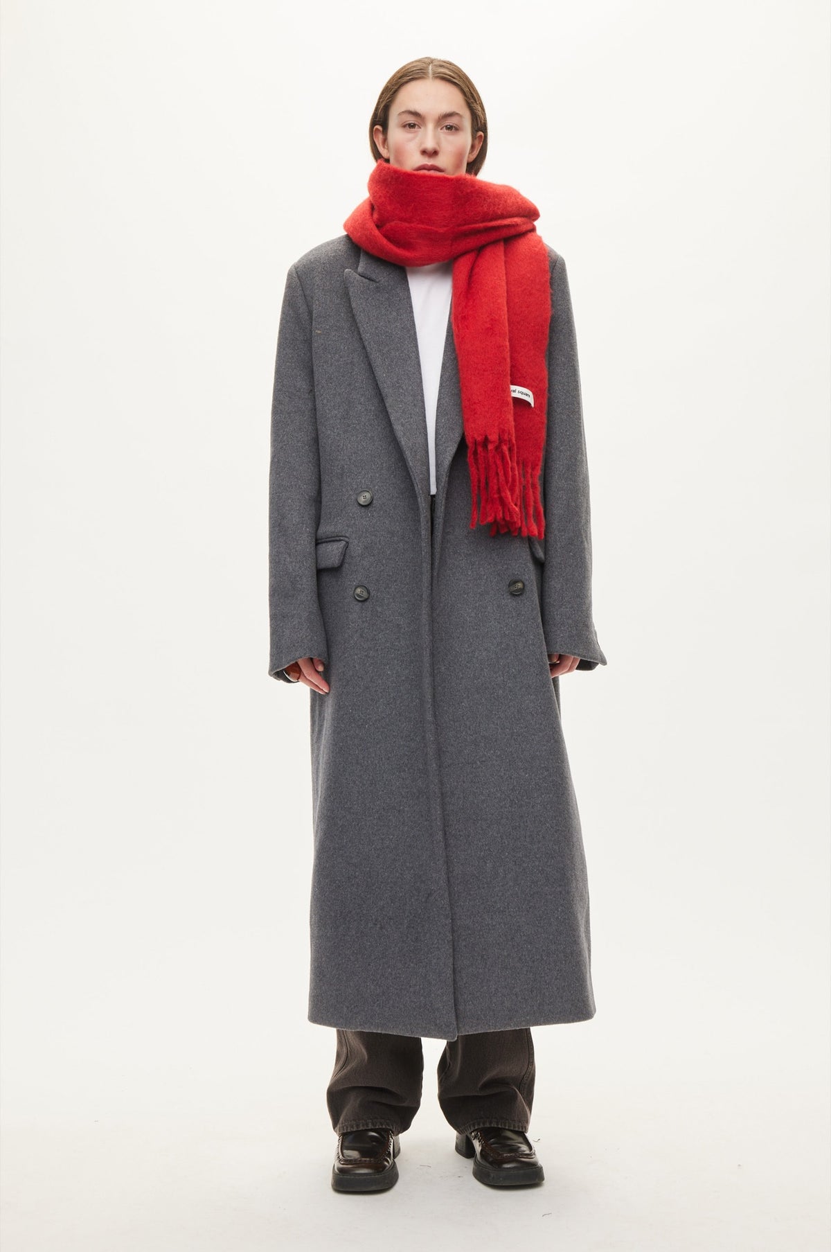 Oval Square Hero scarf ACCESS Red