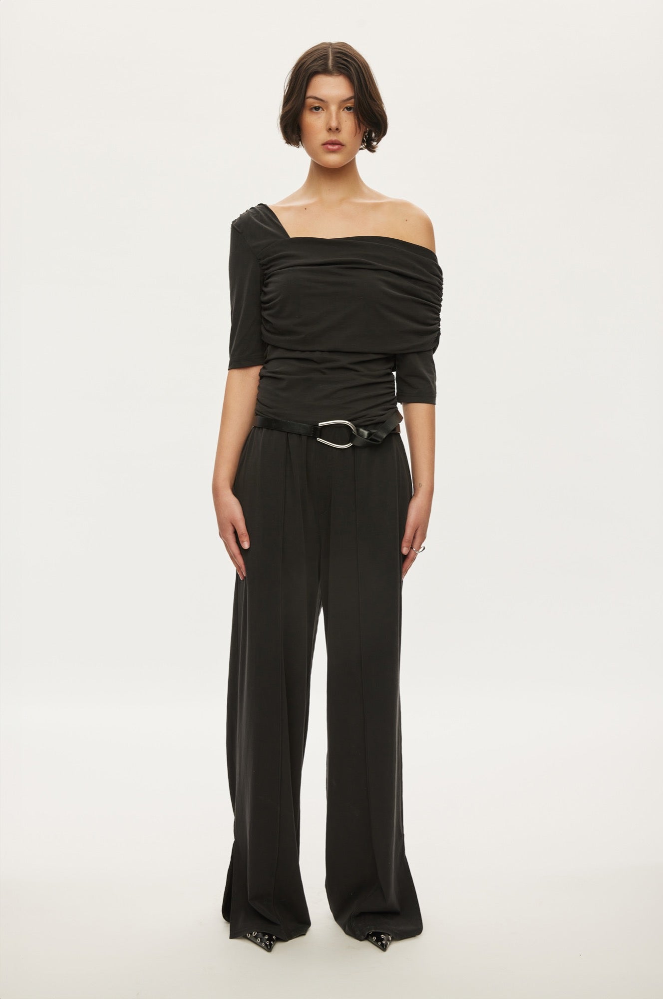 Oval Square Hope Blouse BLOUSES 7007 Black Stone