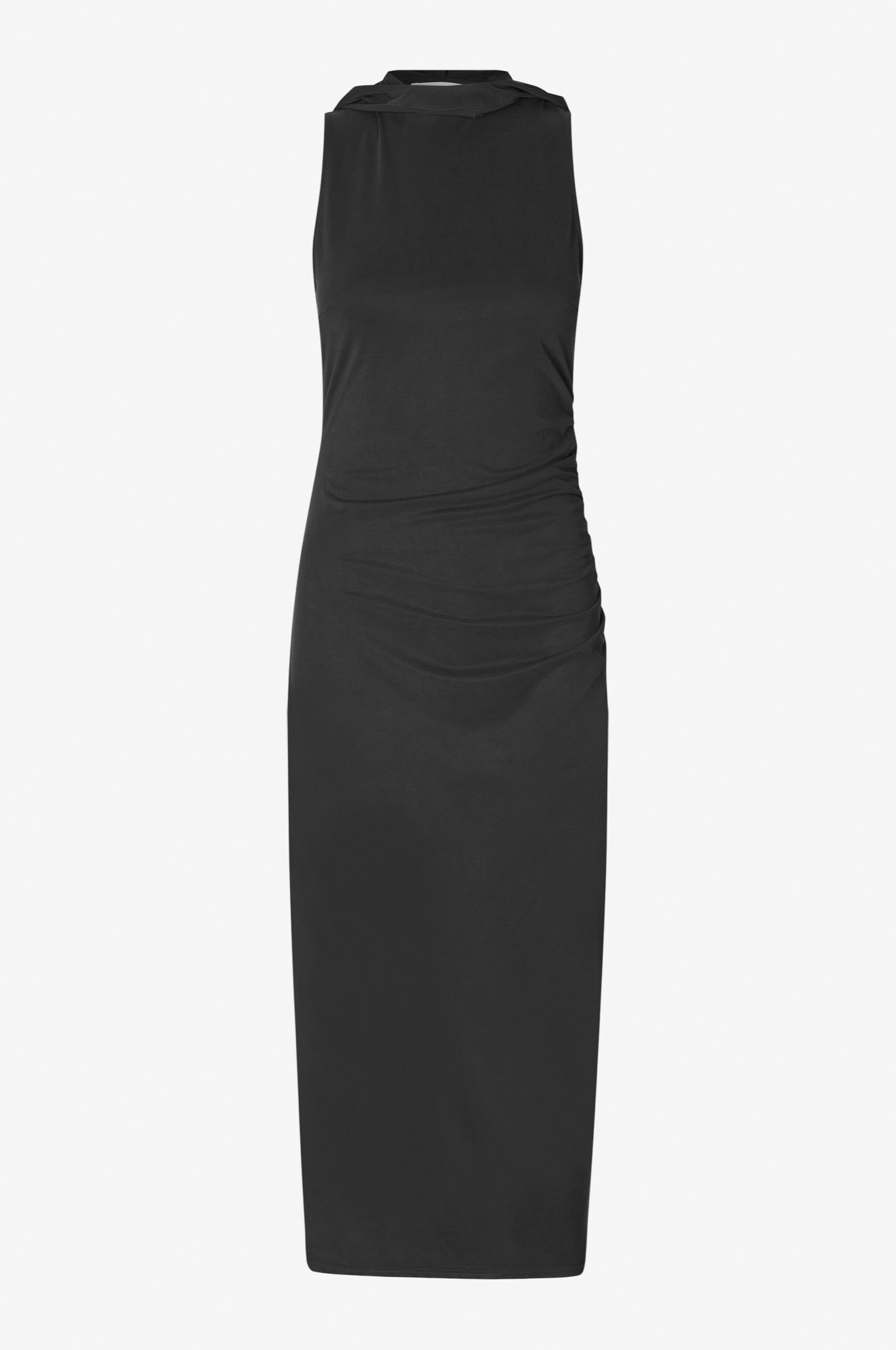 Oval Square Hope hood Dress DRESSES 7007 Black Stone