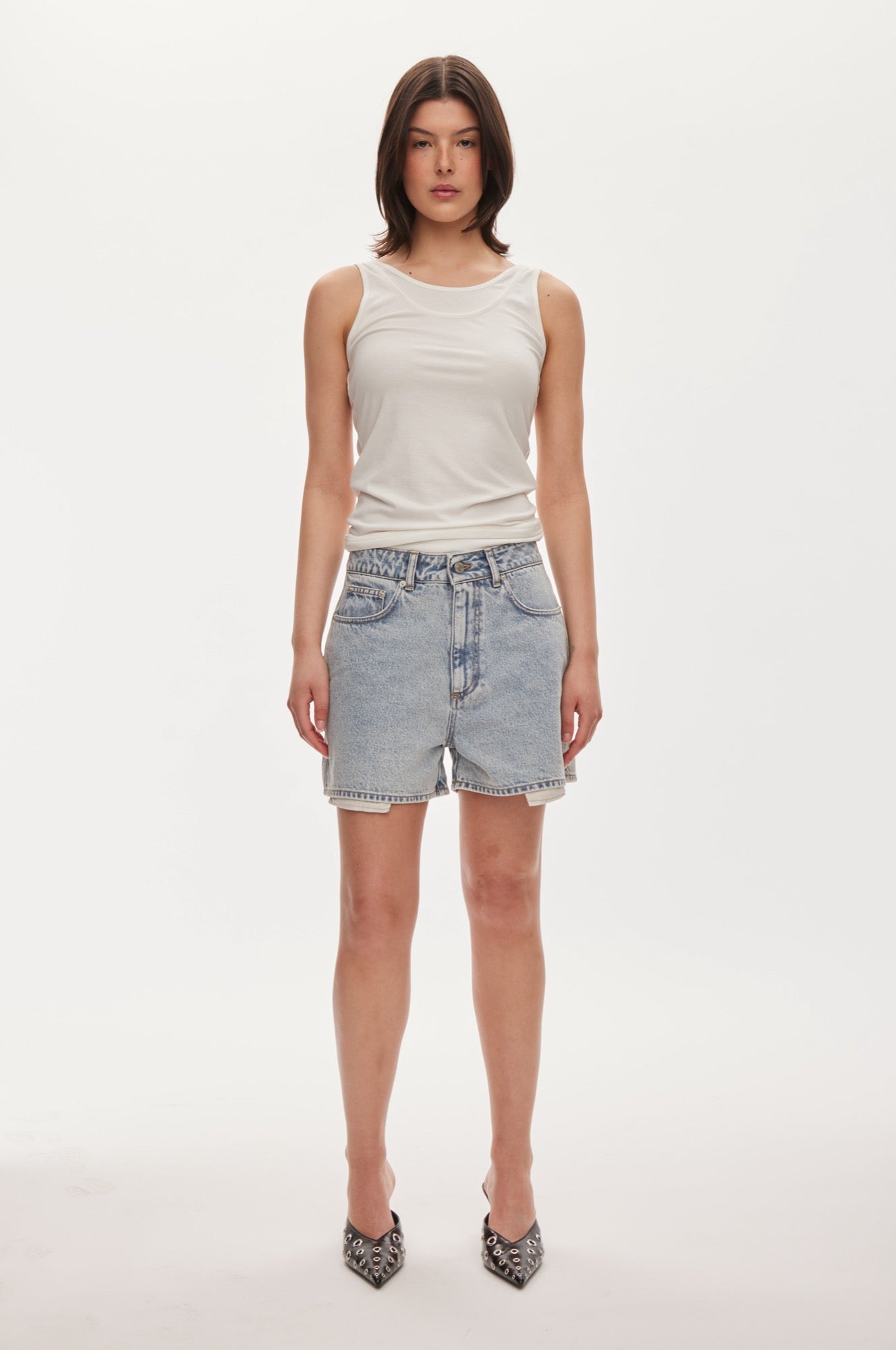 Oval Square Isla denim shorts SHORTS Light Blue wash