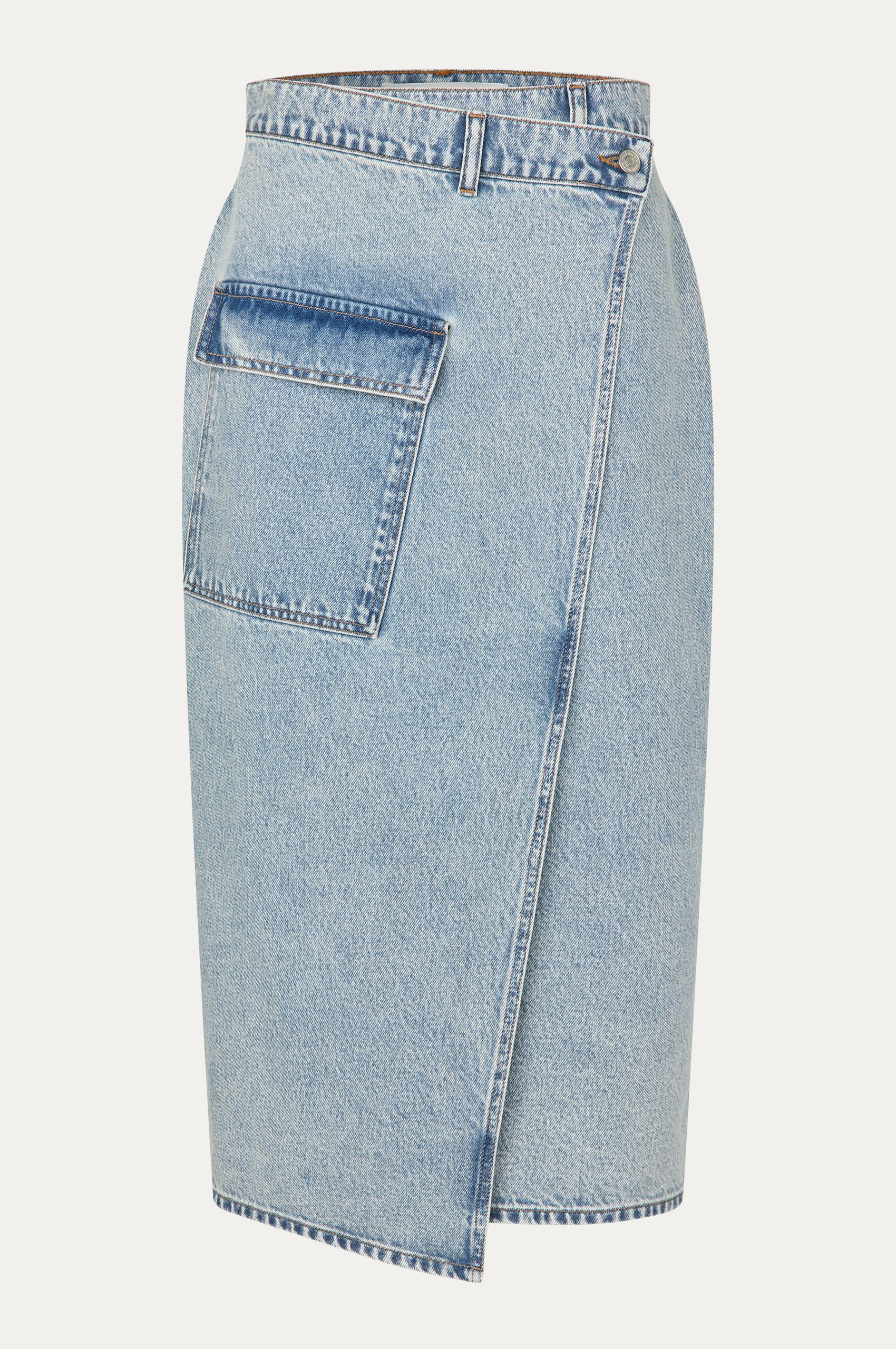 Oval Square Isla denim skirt SKIRTS Light Blue wash