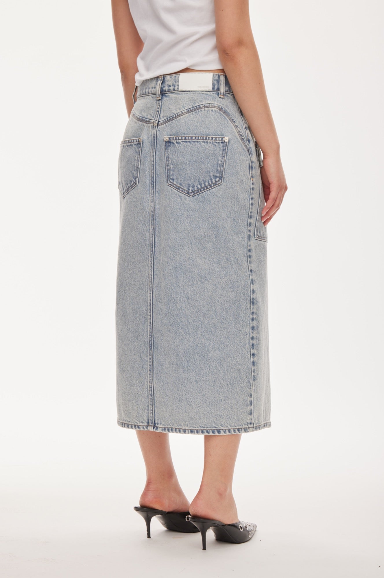 Oval Square Isla denim skirt SKIRTS Light Blue wash