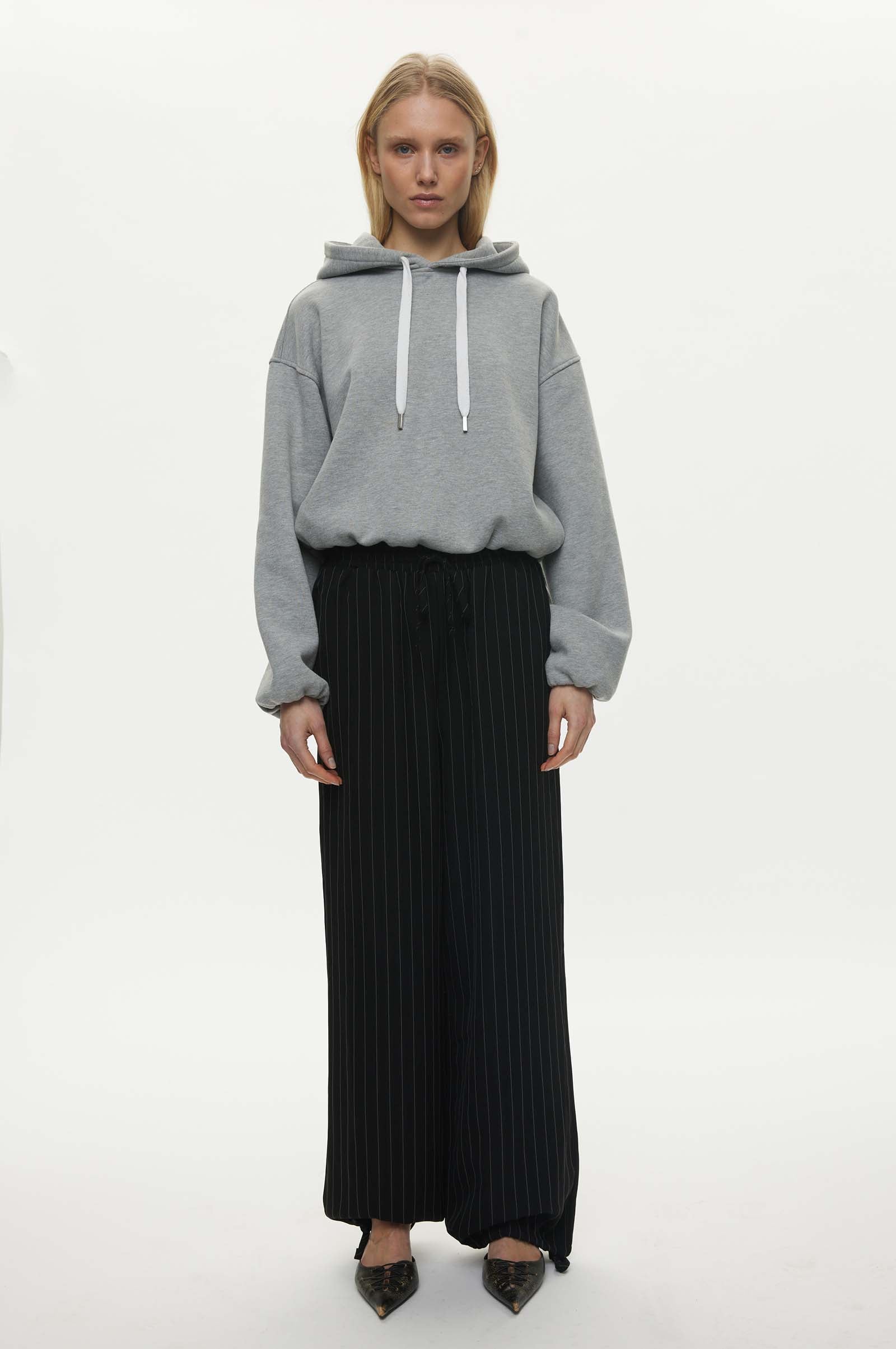 Oval Square Jamie Sweat Hood SWEATS 7002 Grey Mel