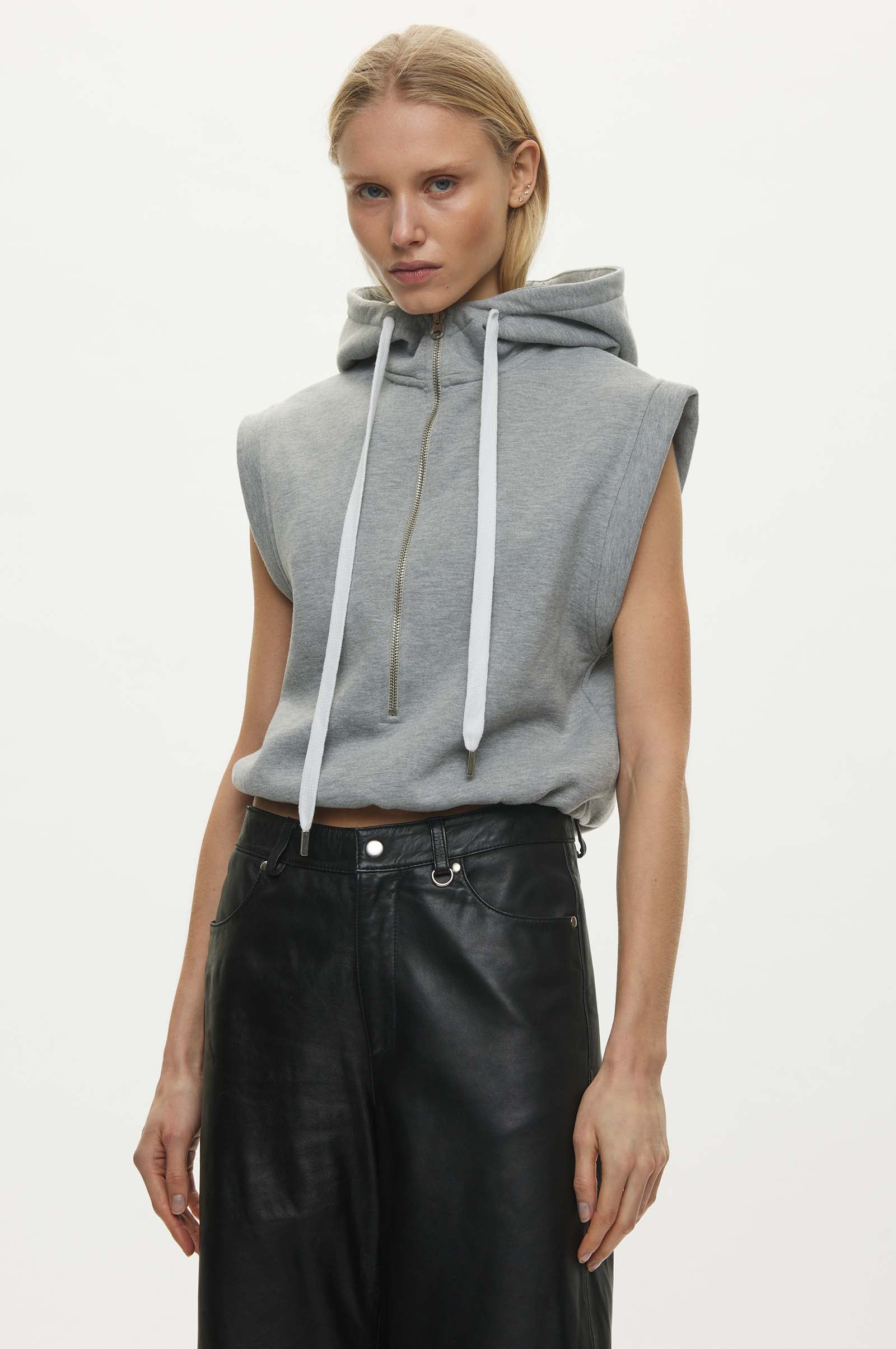 Oval Square Jamie Sweat Vest VESTS 7002 Grey Mel