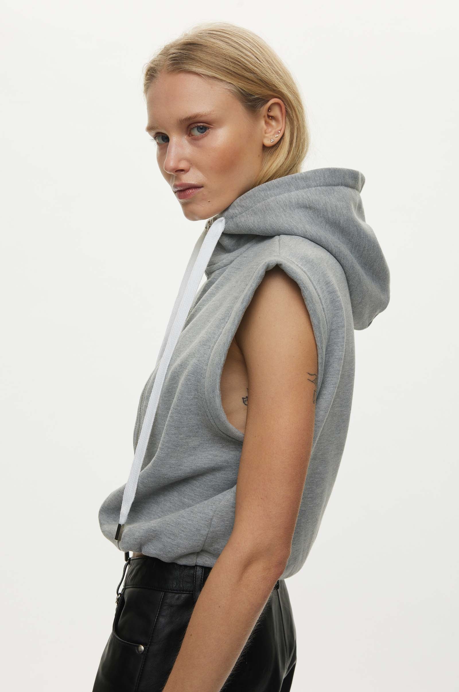 Oval Square Jamie Sweat Vest VESTS 7002 Grey Mel