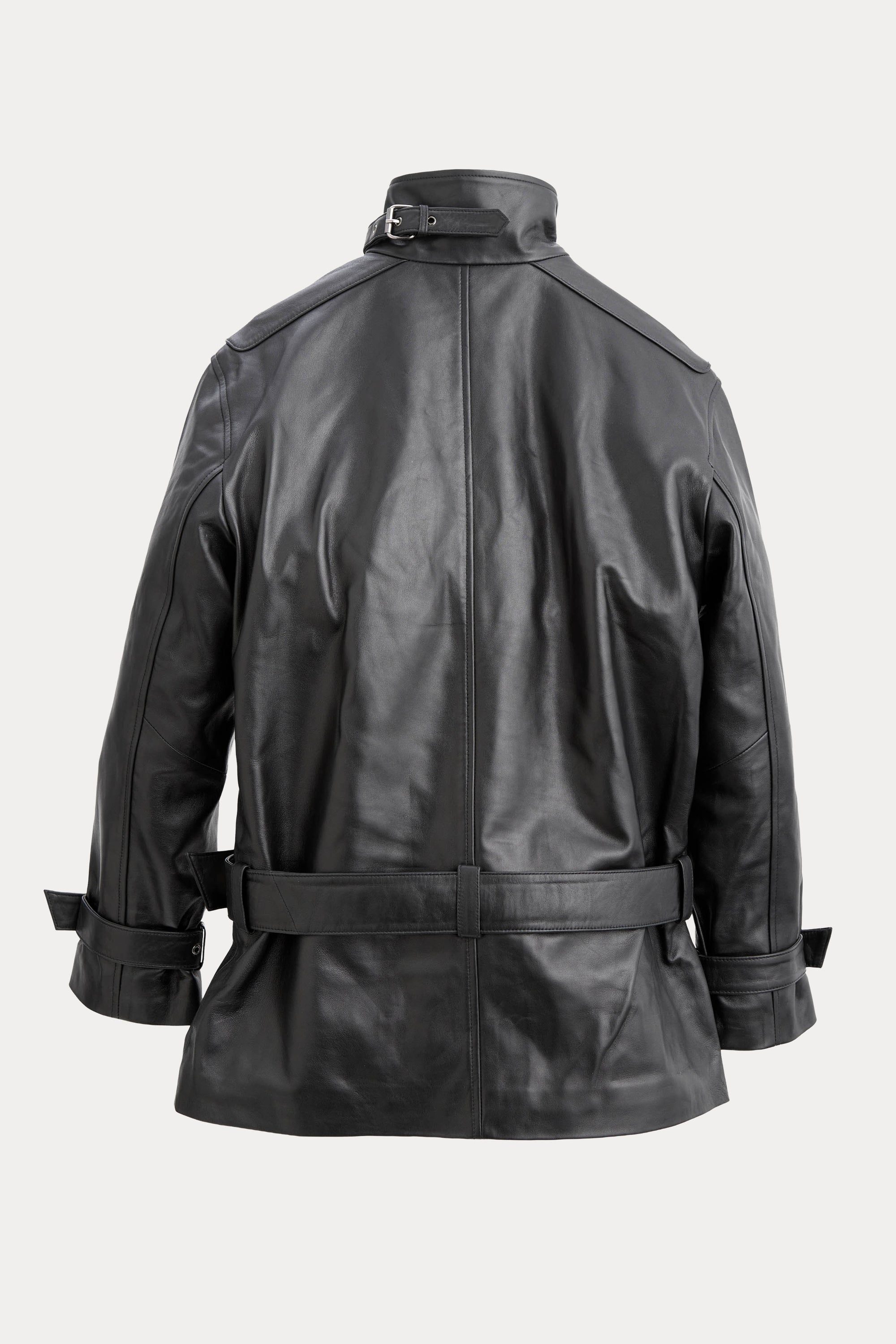 Oval Square Jelena Leather Jacket JACKETS Black