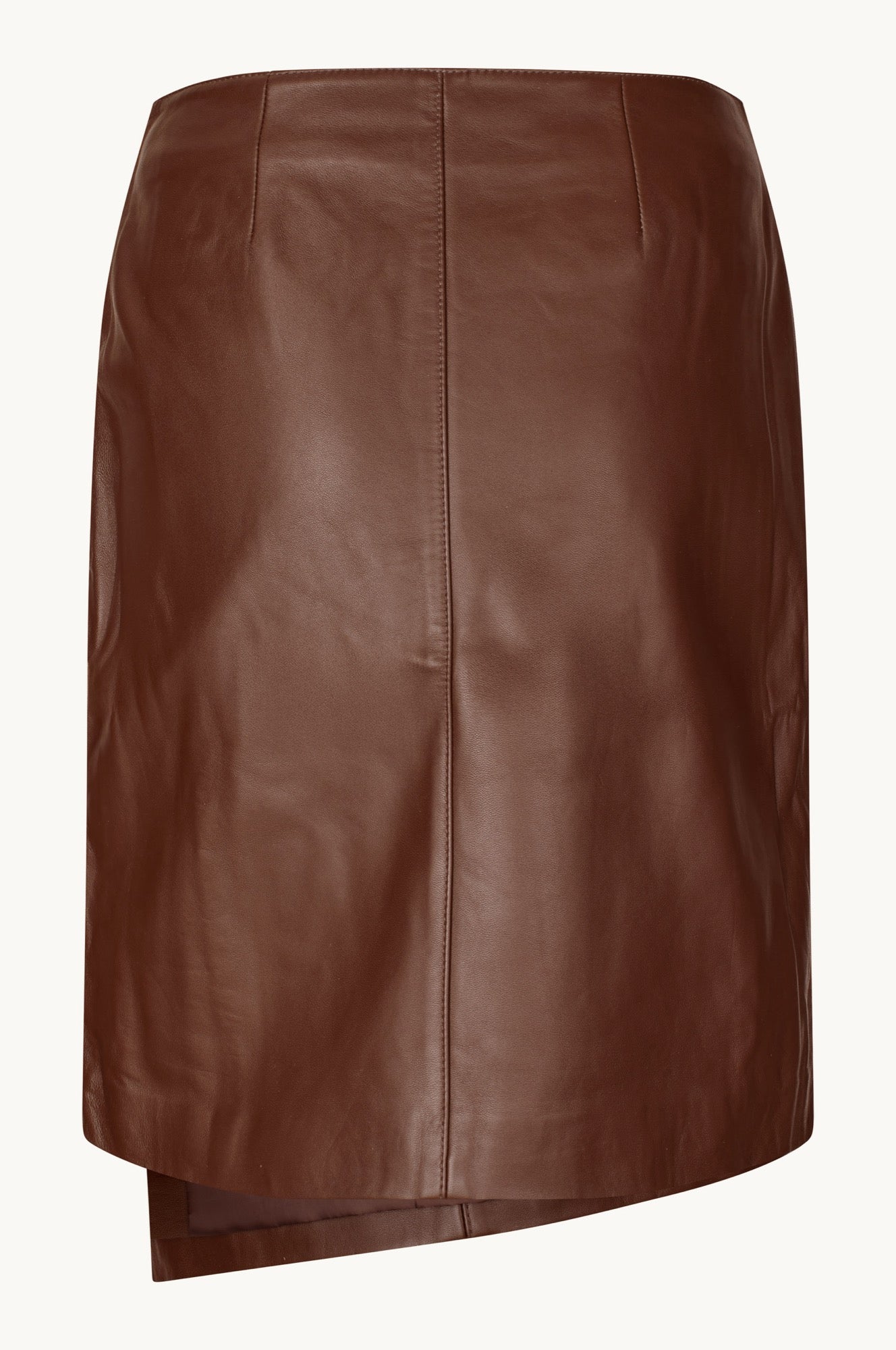 Oval Square Jenni leather skirt SKIRTS Shaved chocolate