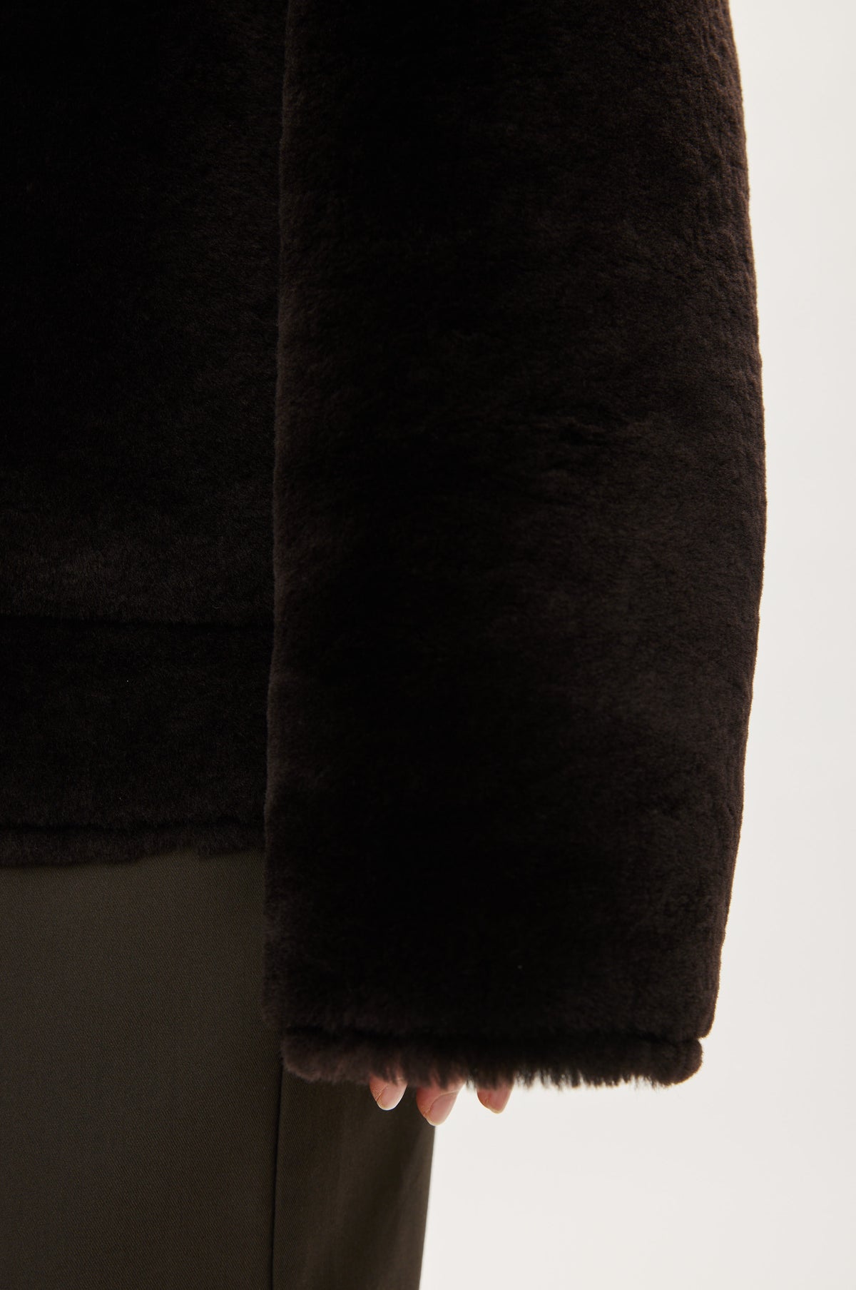 Oval Square Jet shearling jacket JACKETS Chocolate Torte