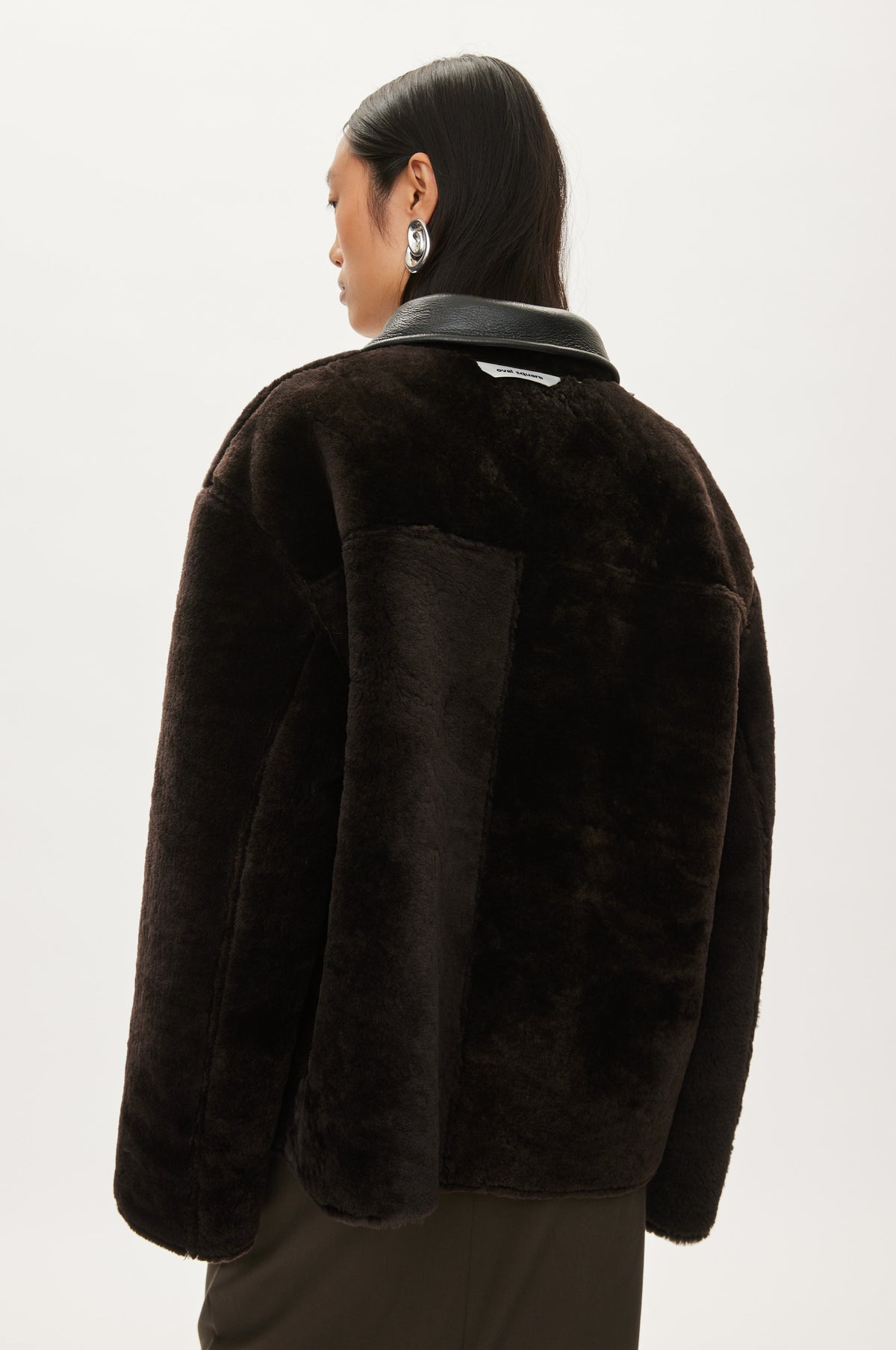 Oval Square Jet shearling jacket JACKETS Chocolate Torte