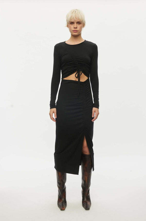 Oval Square Kate Dress DRESSES 8001 Black
