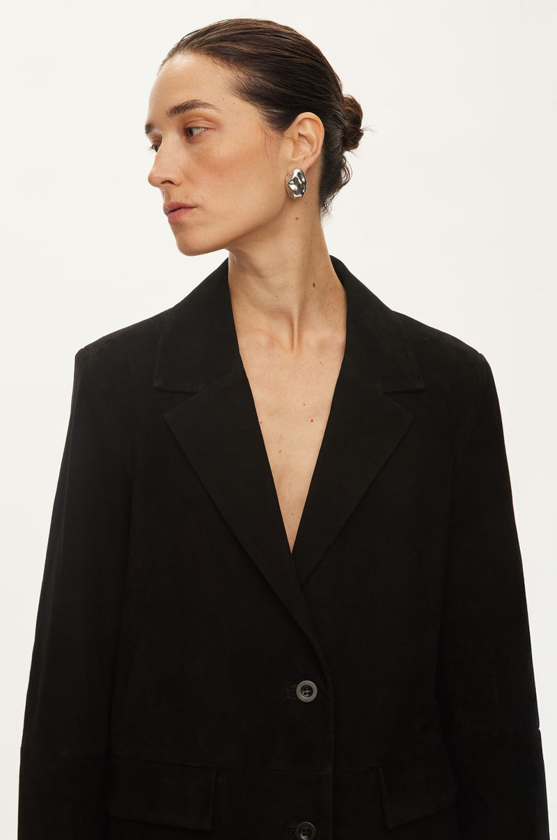 Oval Square Kylie Suede Blazer BLAZERS 8001 Black