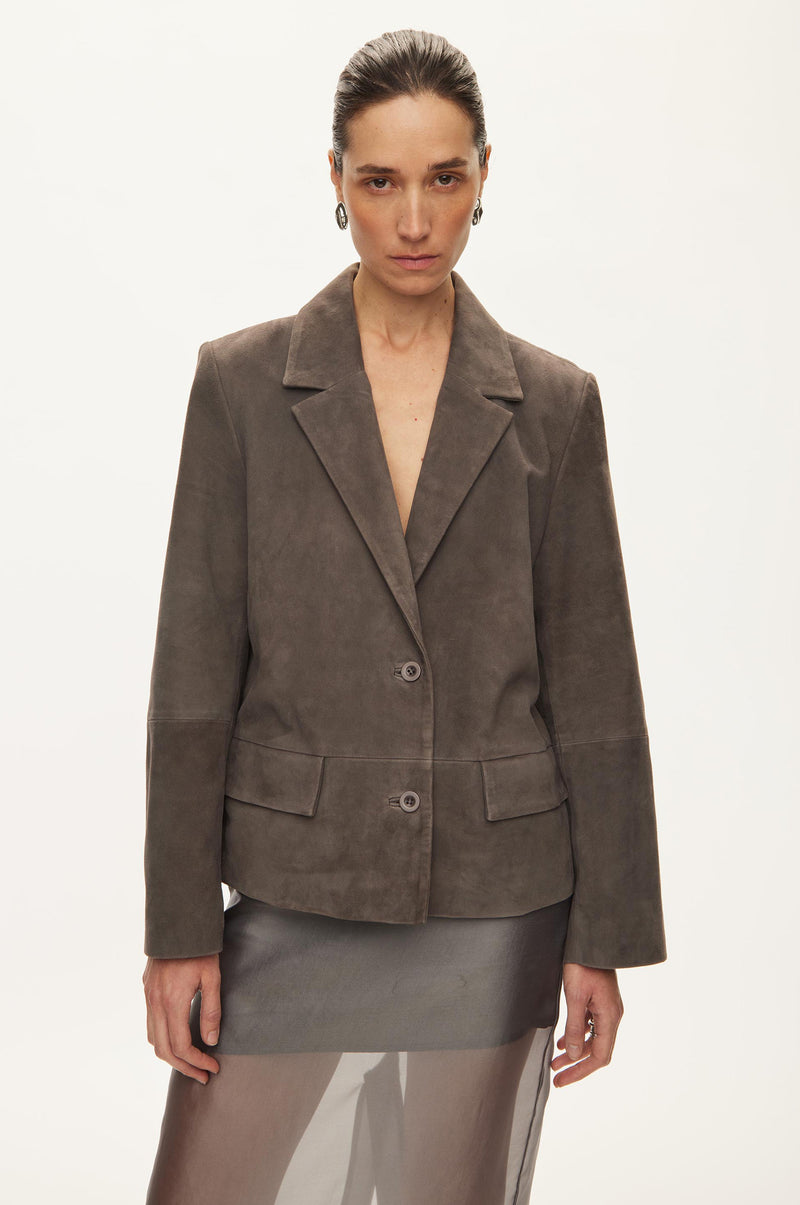 Oval Square Kylie Suede Blazer BLAZERS Dark Gull Grey