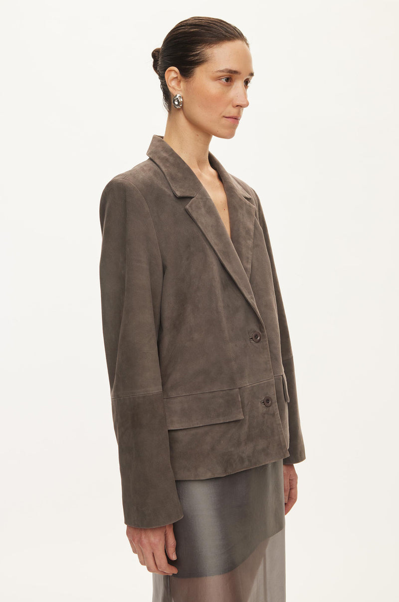 Oval Square Kylie Suede Blazer BLAZERS Dark Gull Grey