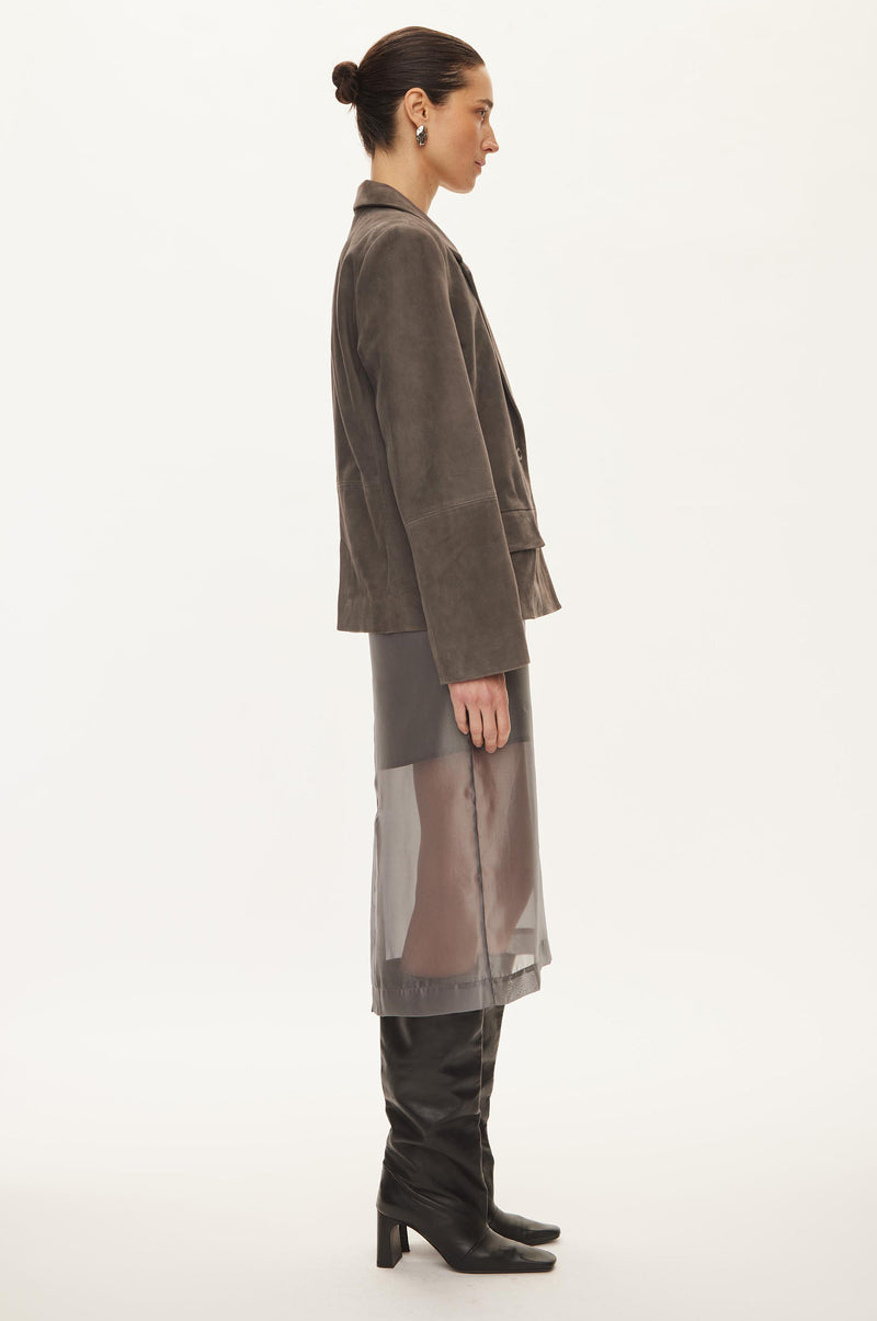 Oval Square Kylie Suede Blazer BLAZERS Dark Gull Grey