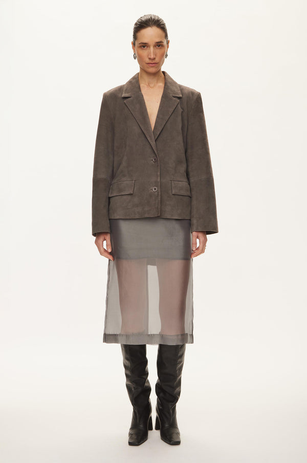 Oval Square Kylie Suede Blazer BLAZERS Dark Gull Grey