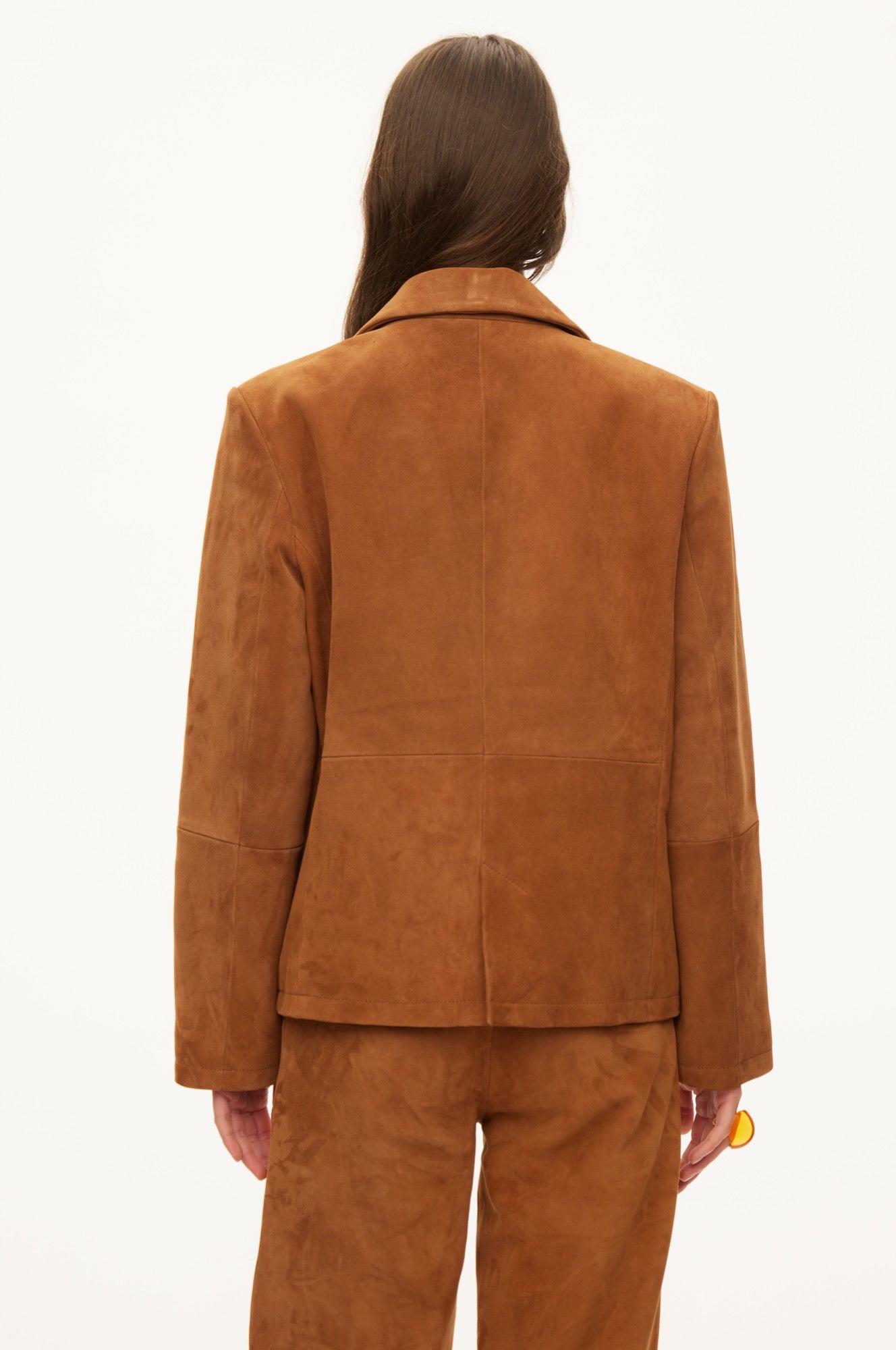 Oval Square Kylie Suede Blazer BLAZERS Tobacco brown
