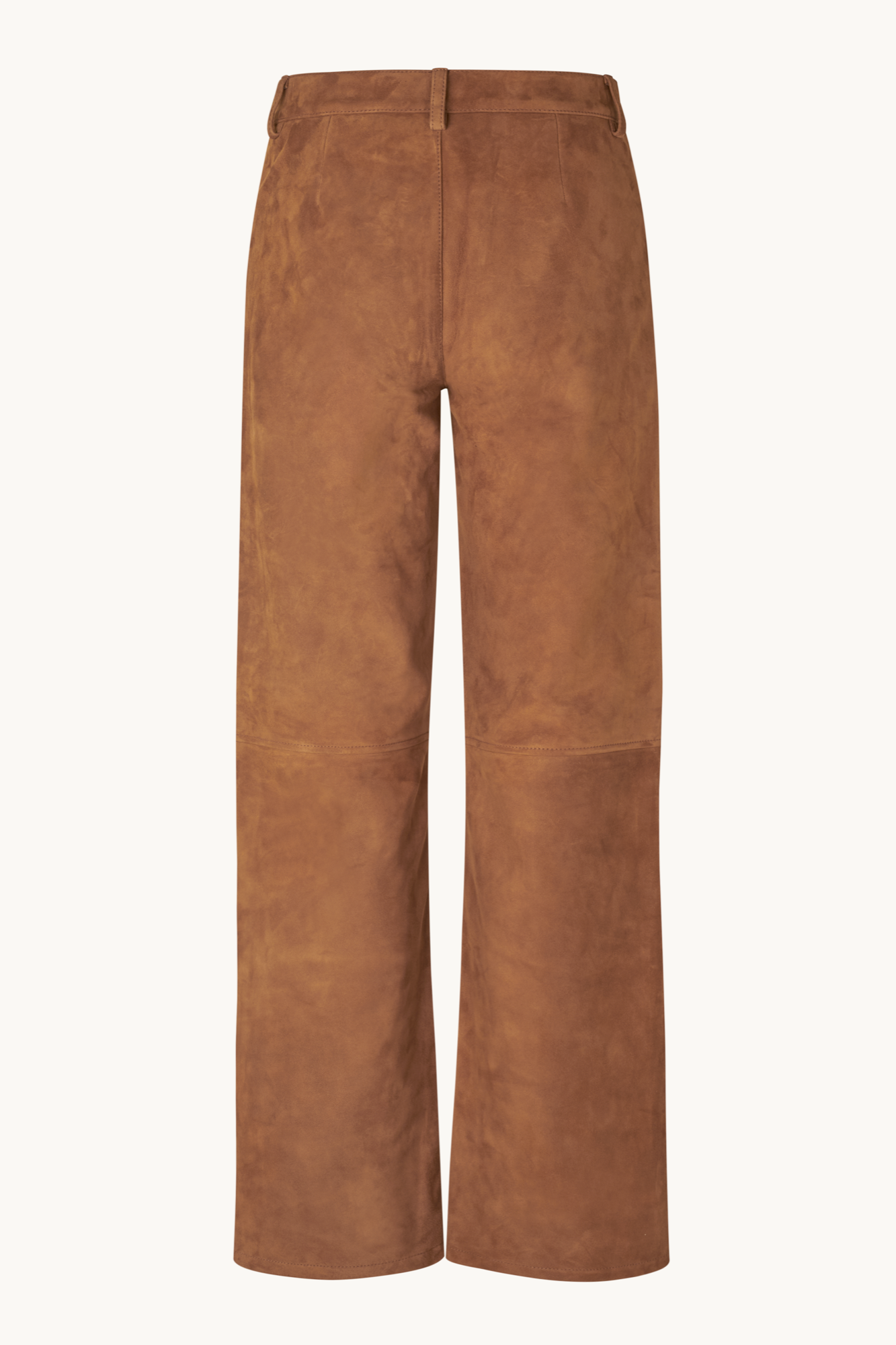 Oval Square Kylie suede trousers TROUSERS Tobacco brown