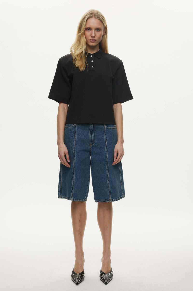 Oval Square Lana Polo TEE 8001 Black