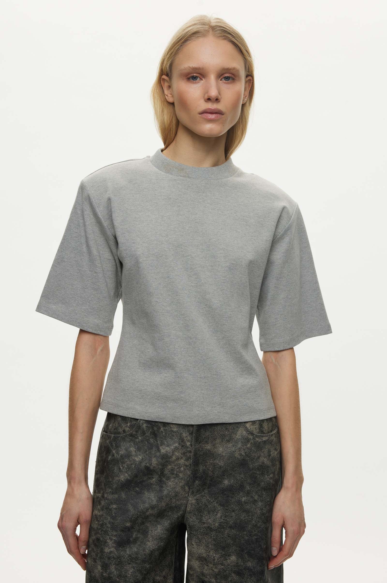 Oval Square Lana Tee TEE 7002 Grey Mel