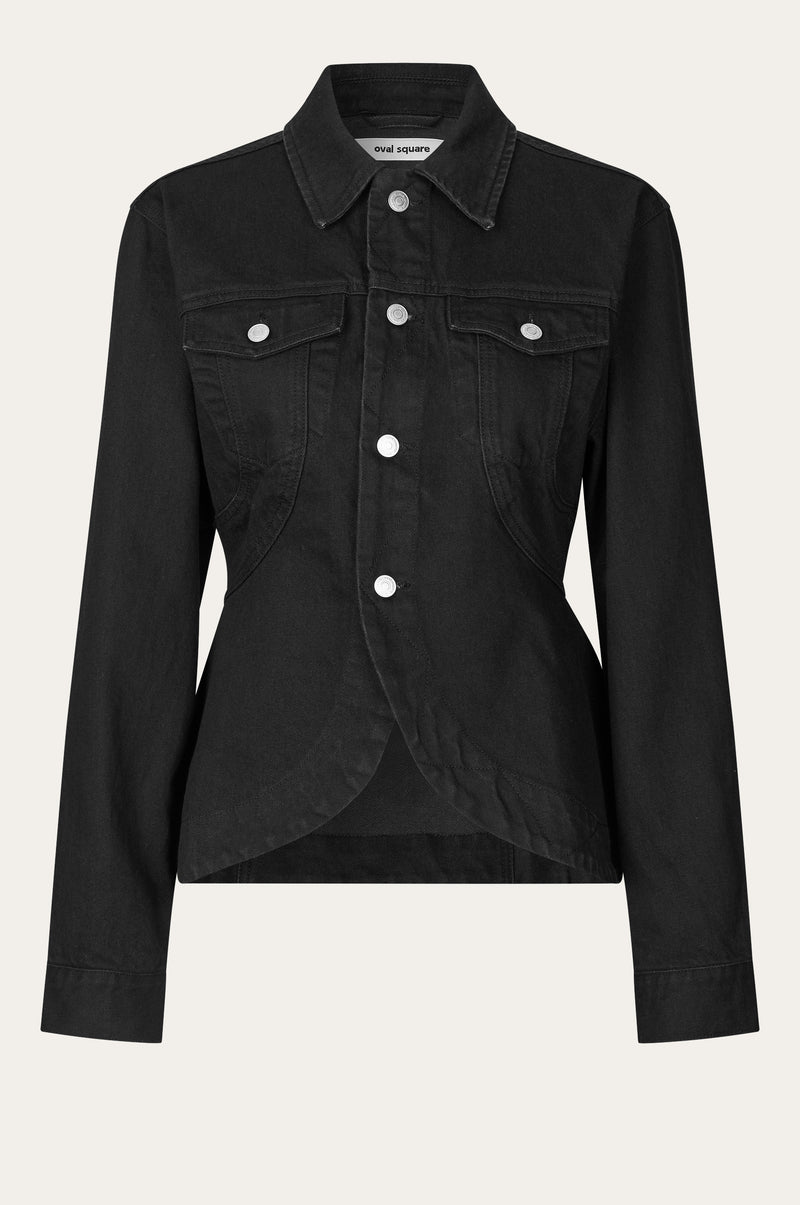 Oval Square Layla Denim Jacket JACKETS 8001 Black