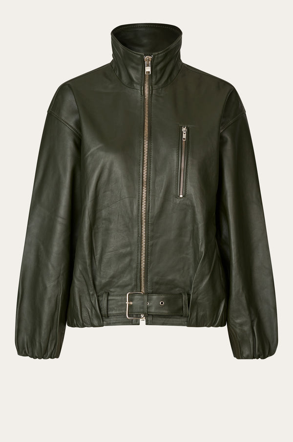 Oval Square Lenny Leather Jacket JACKETS 4021 Dark Army