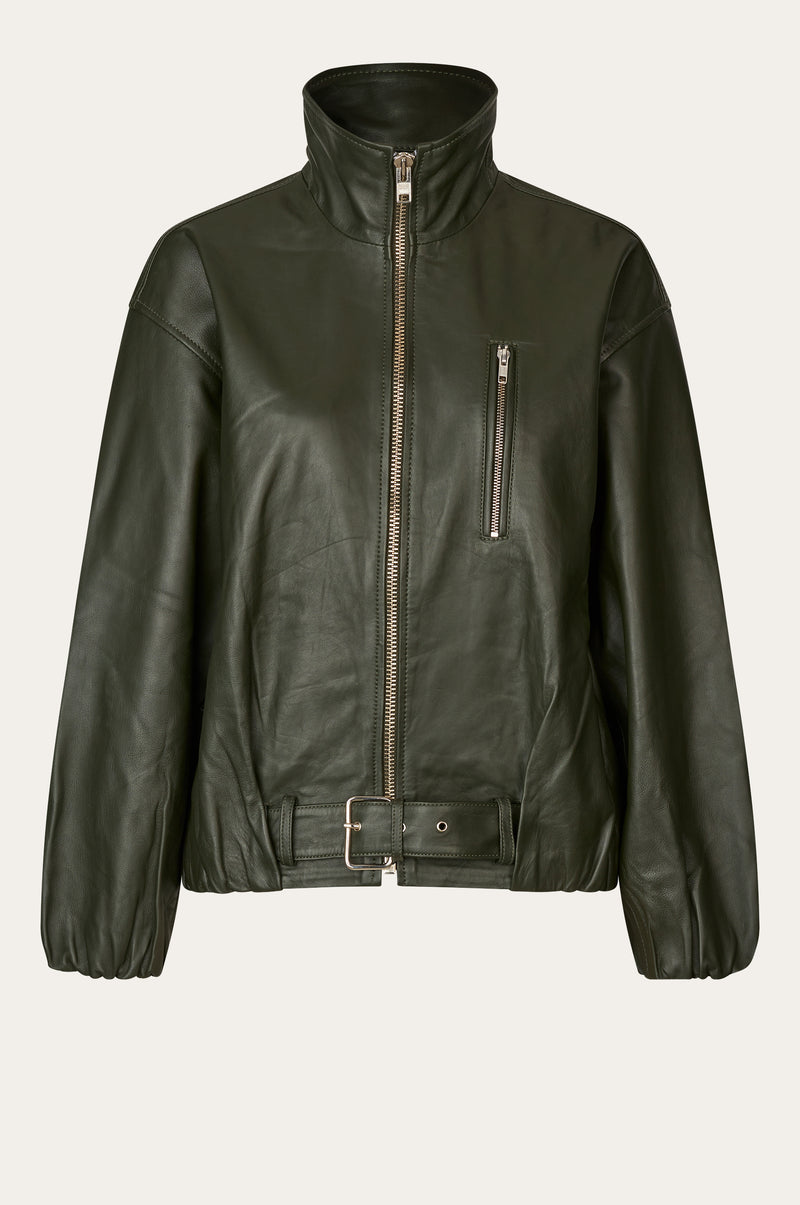Oval Square Lenny Leather Jacket JACKETS 4021 Dark Army