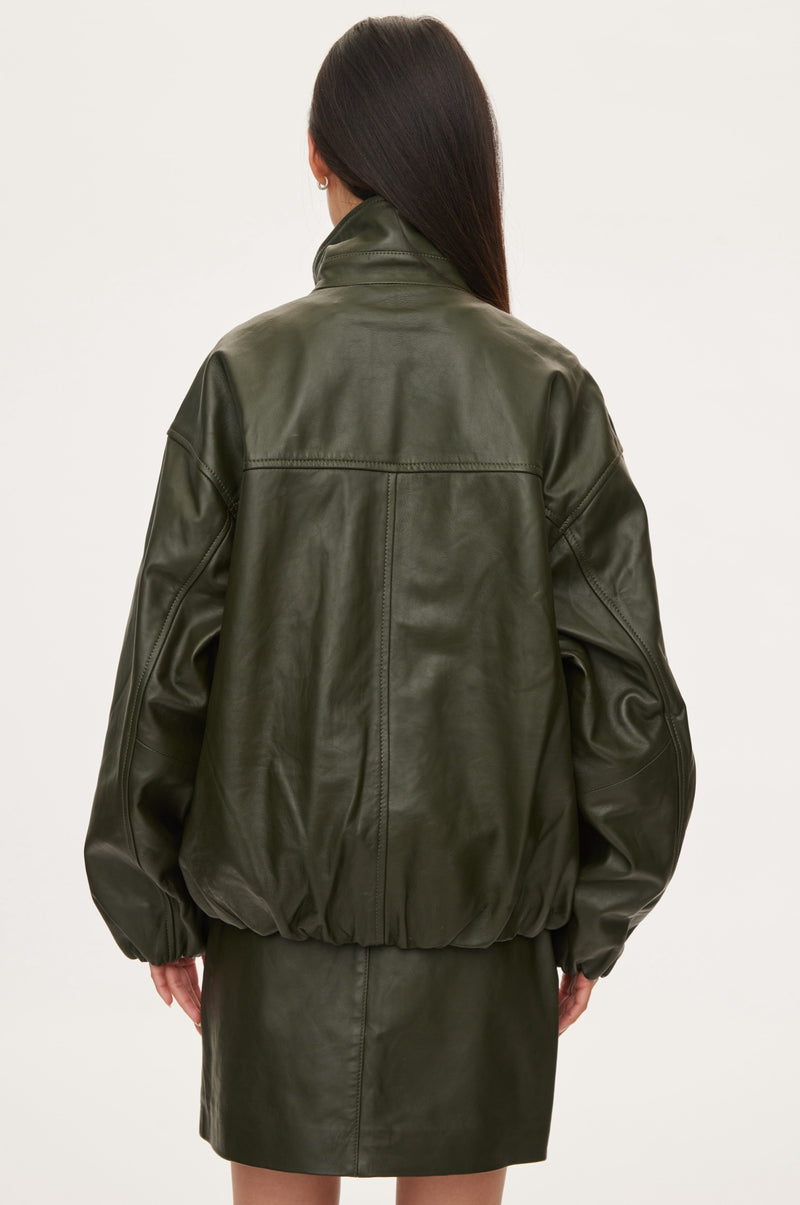 Oval Square Lenny Leather Jacket JACKETS 4021 Dark Army