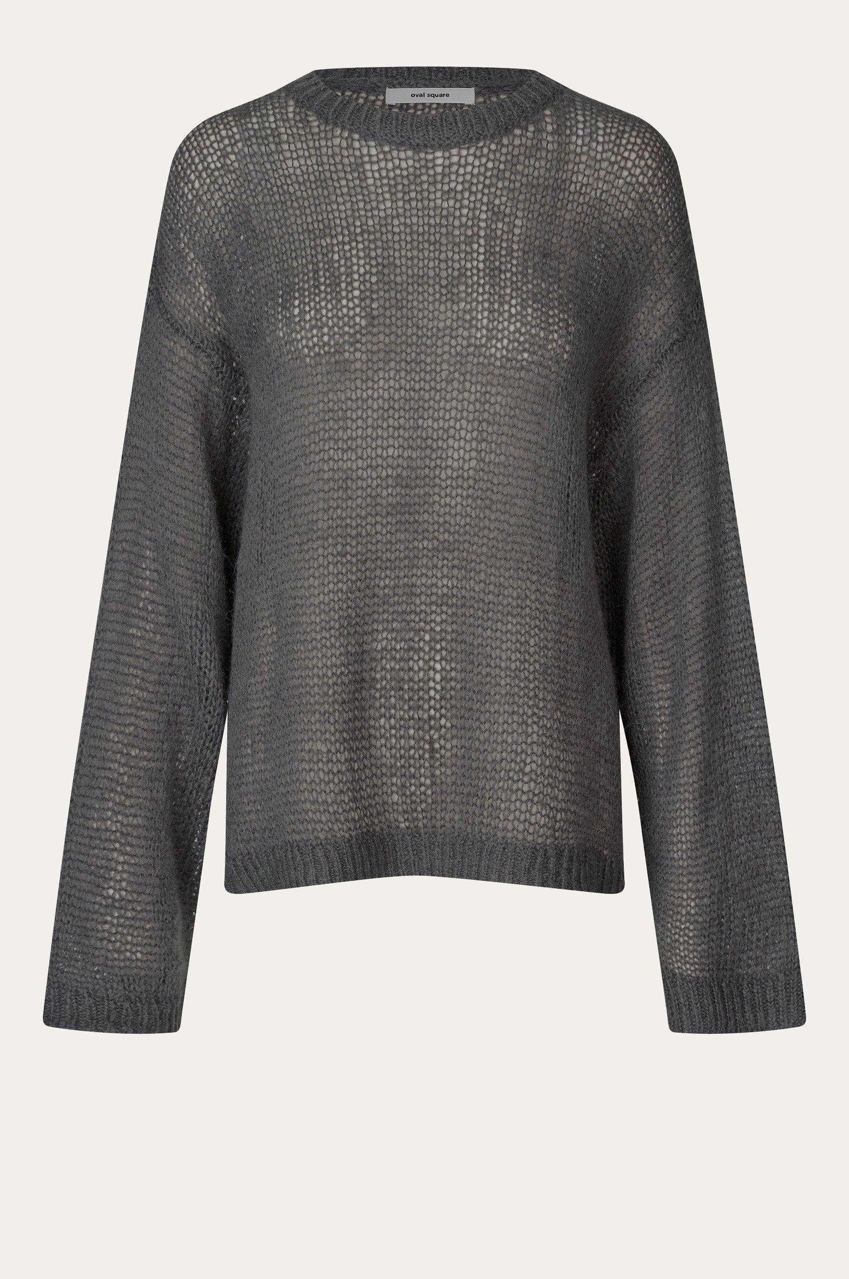 Oval Square Light Oversized Knit KNITS 7004 Dark Grey Melange