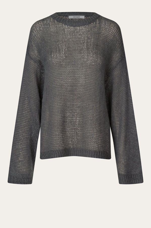 Oval Square Light Oversized Knit KNITS 7004 Dark Grey Melange