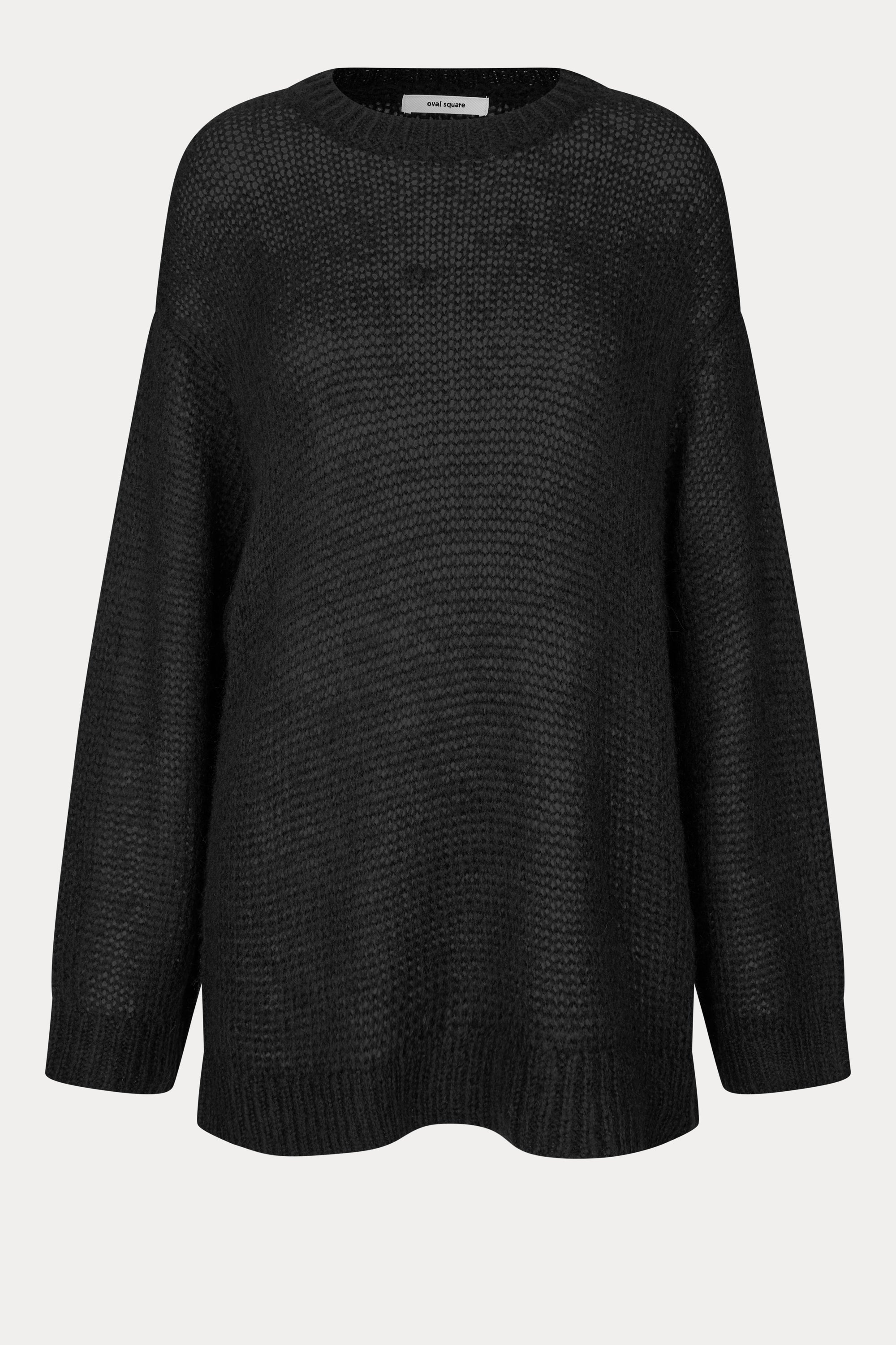 Oval Square Light Oversized Knit KNITS Black