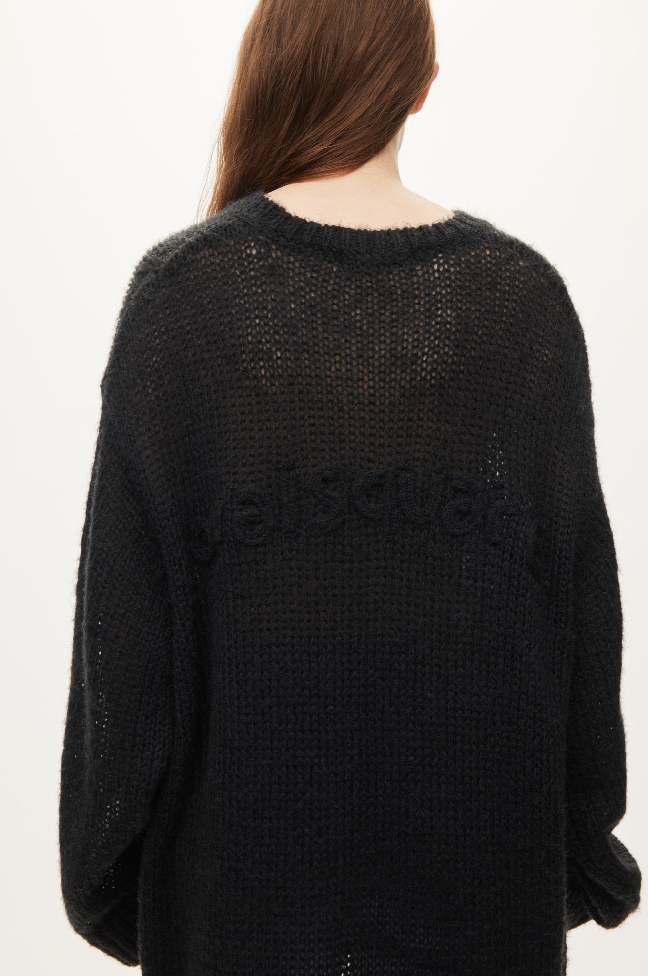 Oval Square Light Oversized Knit KNITS Black