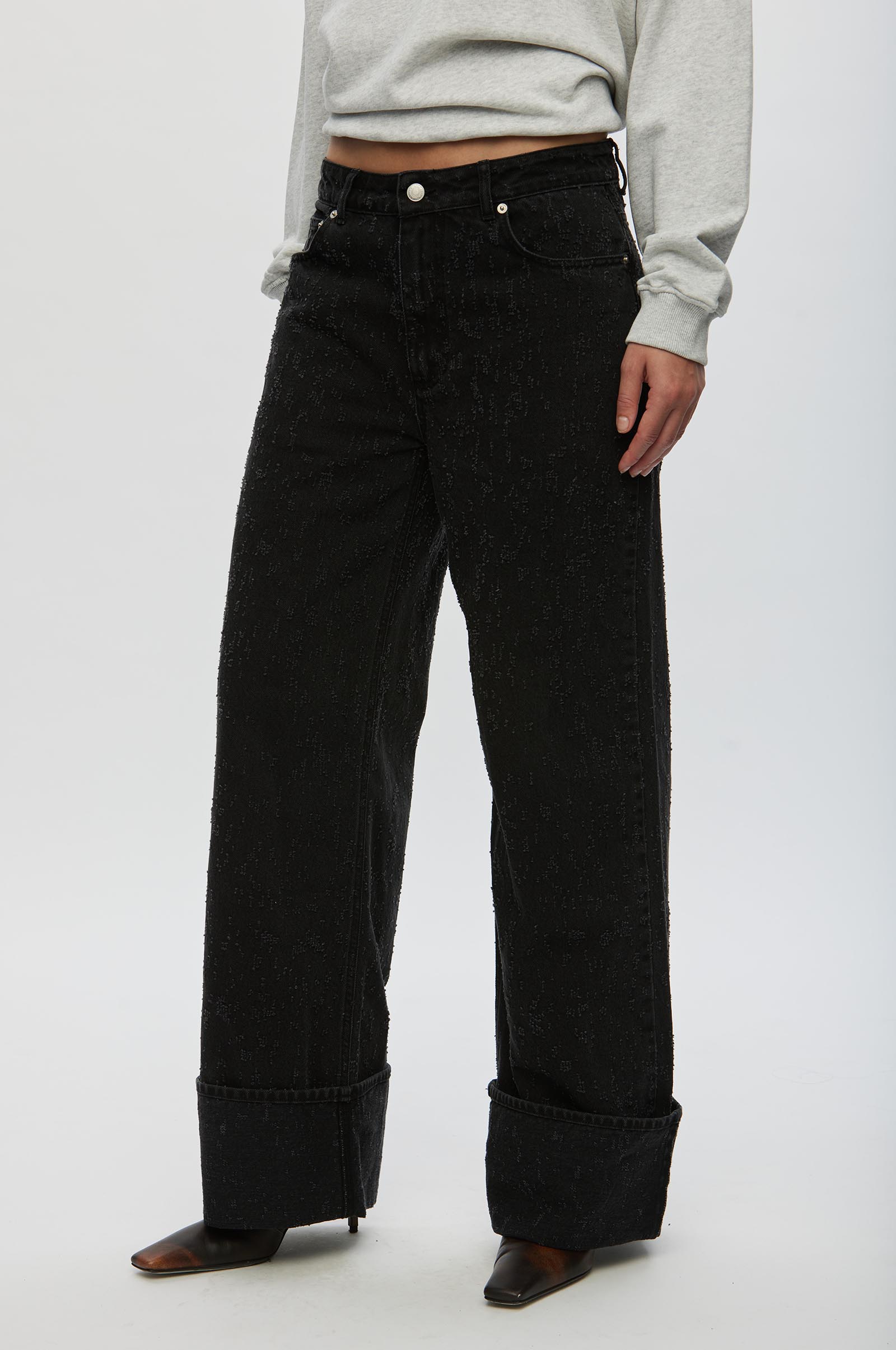 Oval Square Limit Jeans 0109 JEANS 8010 0109 Black Distressed