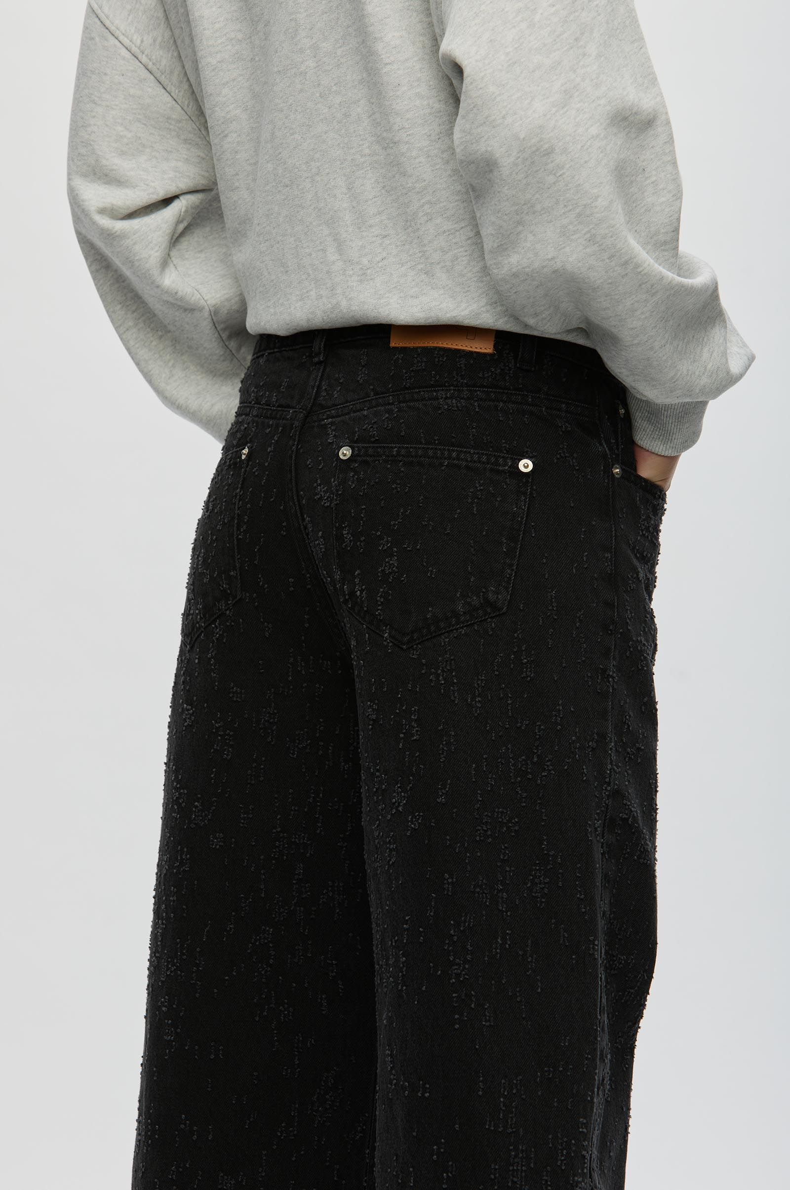 Oval Square Limit Jeans 0109 JEANS 8010 0109 Black Distressed