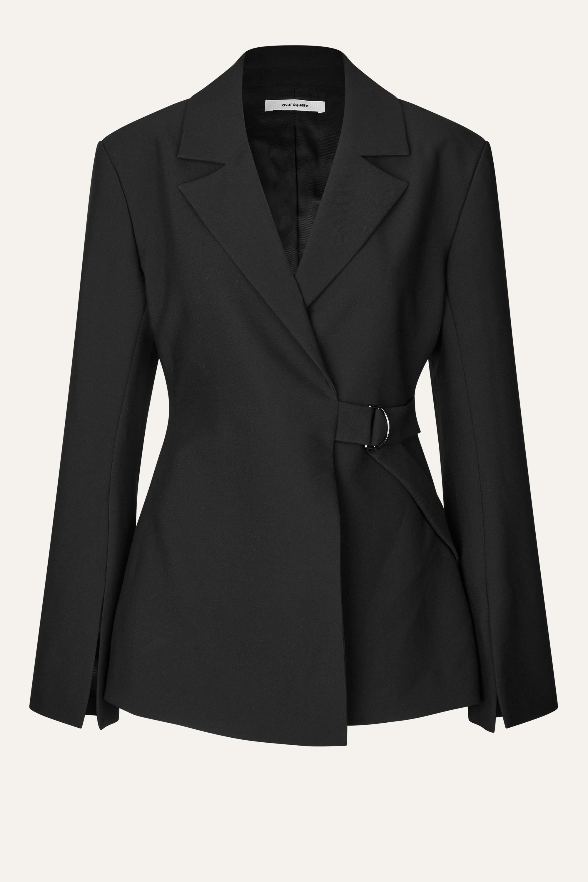 Oval Square Lind Blazer BLAZERS 8001 Black