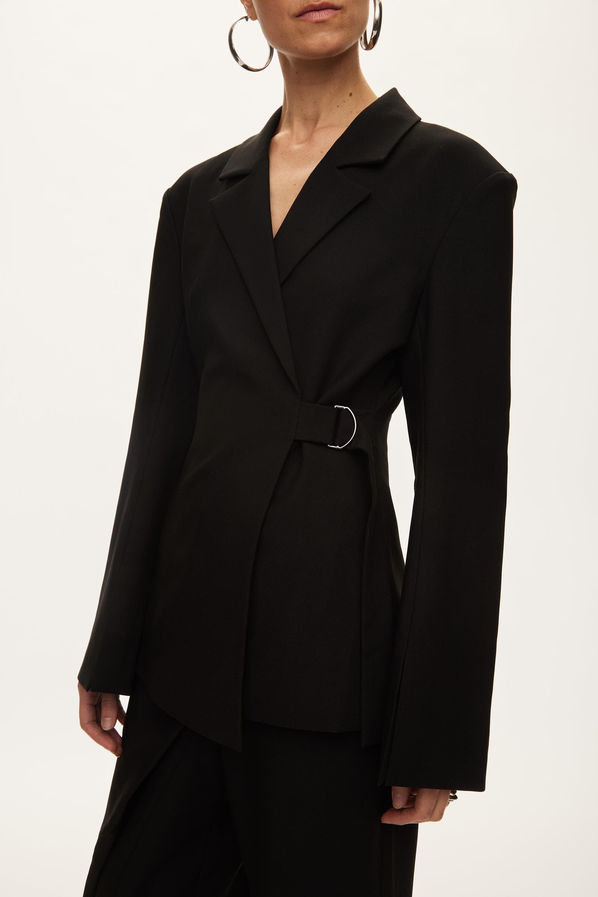 Oval Square Lind Blazer BLAZERS 8001 Black