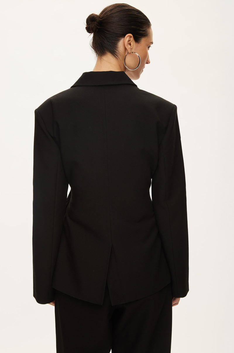 Oval Square Lind Blazer BLAZERS 8001 Black