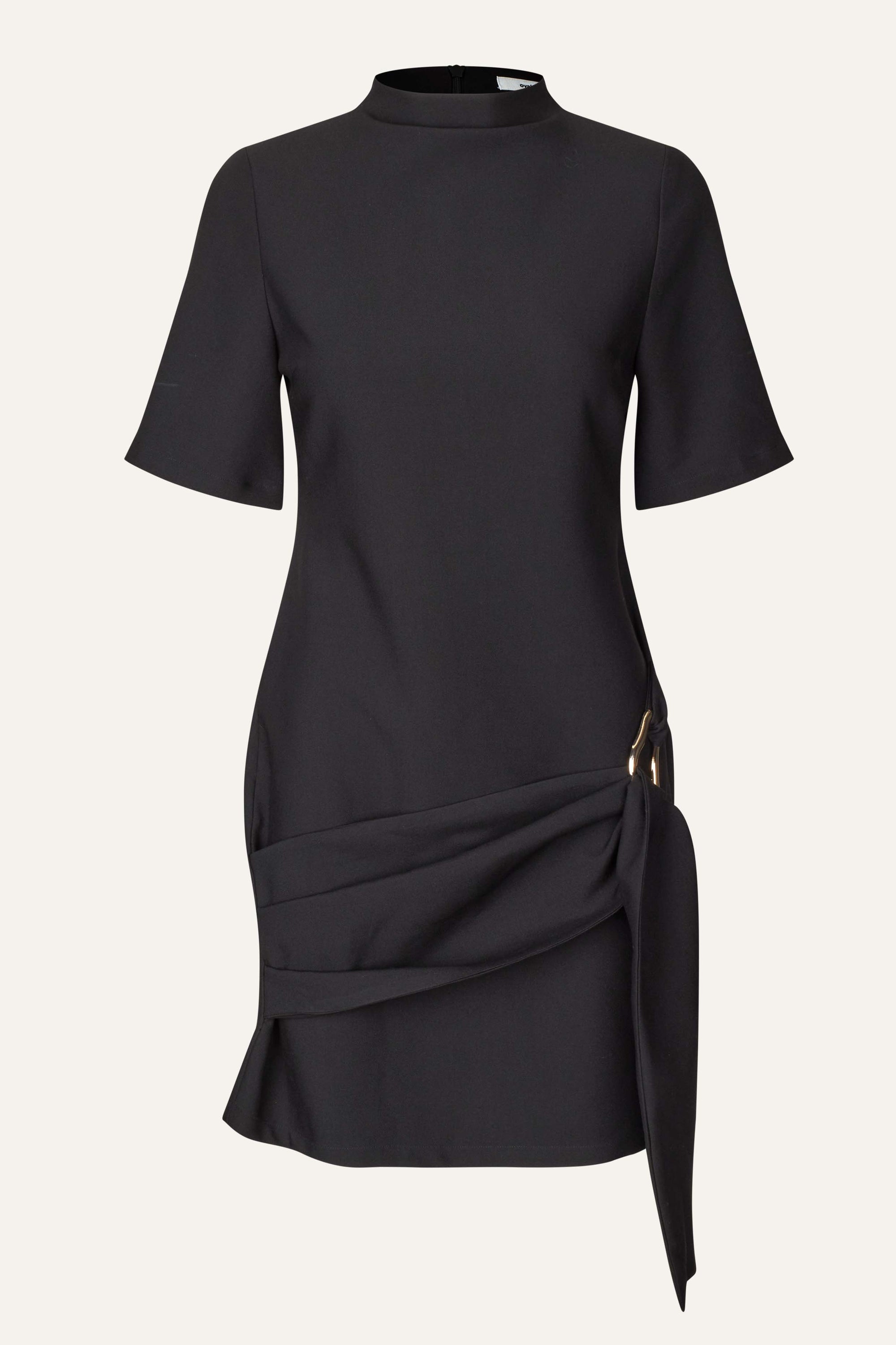 Oval Square Lind Dress DRESSES 8001 Black