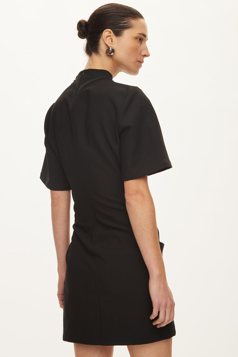 Oval Square Lind Dress DRESSES 8001 Black