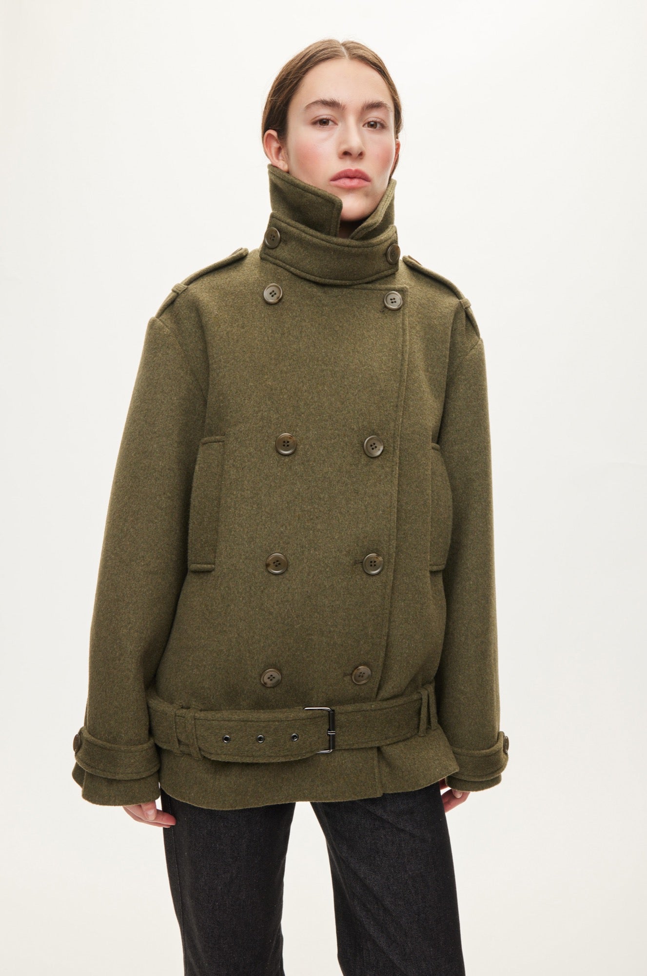 Oval Square Louis wool jacket JACKETS Army