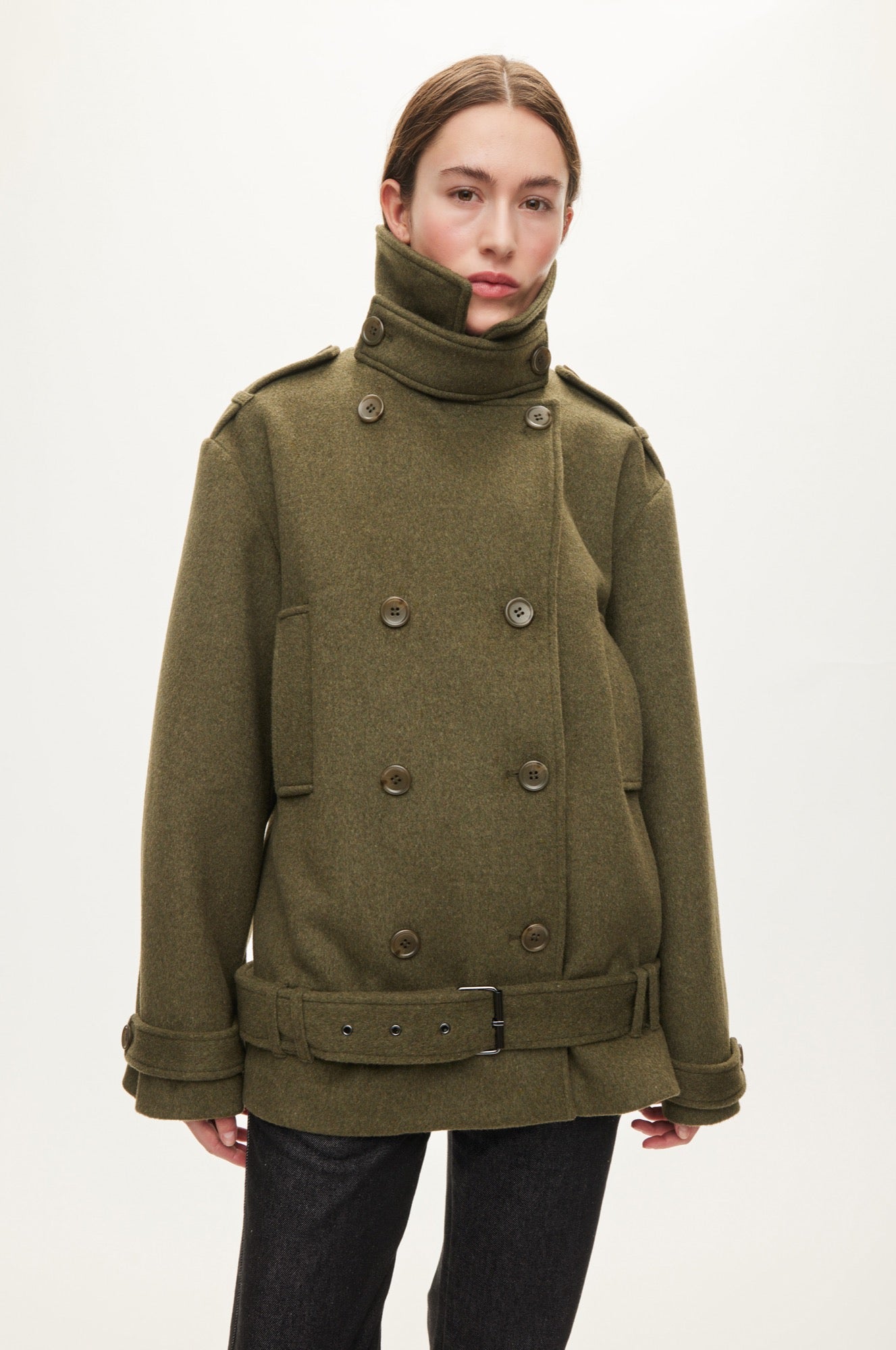 Oval Square Louis wool jacket JACKETS Army
