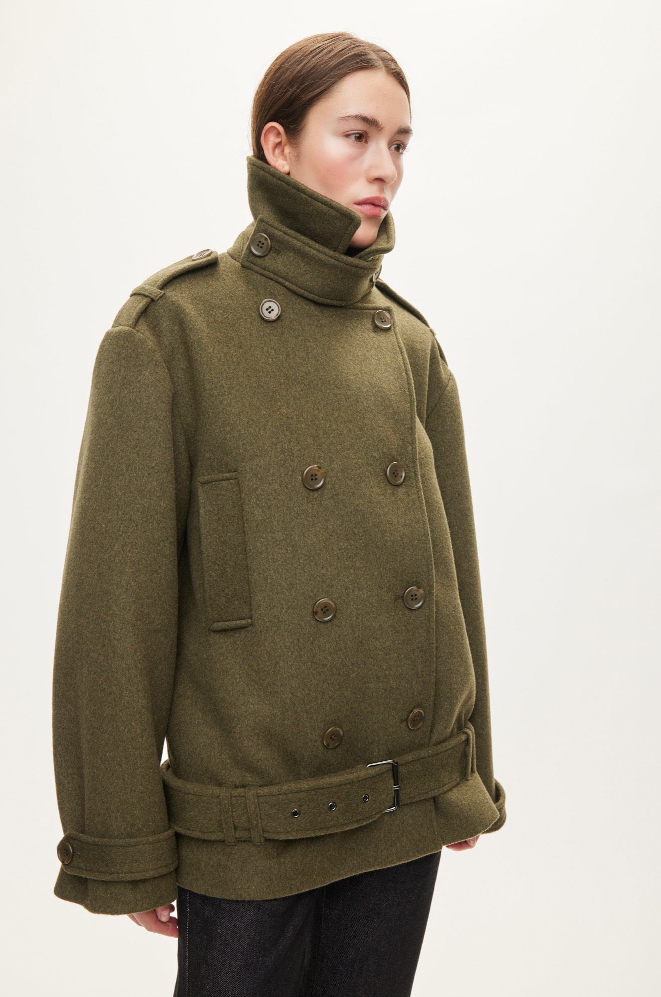 Oval Square Louis wool jacket JACKETS Army