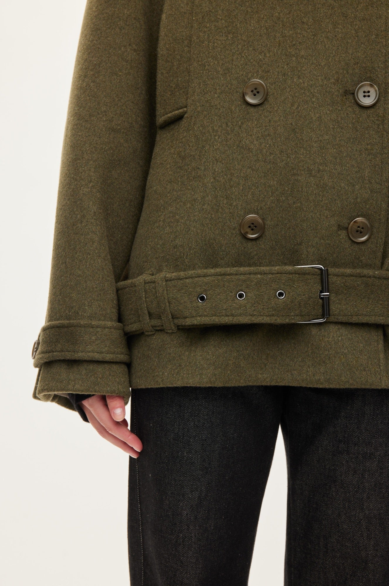 Oval Square Louis wool jacket JACKETS Army