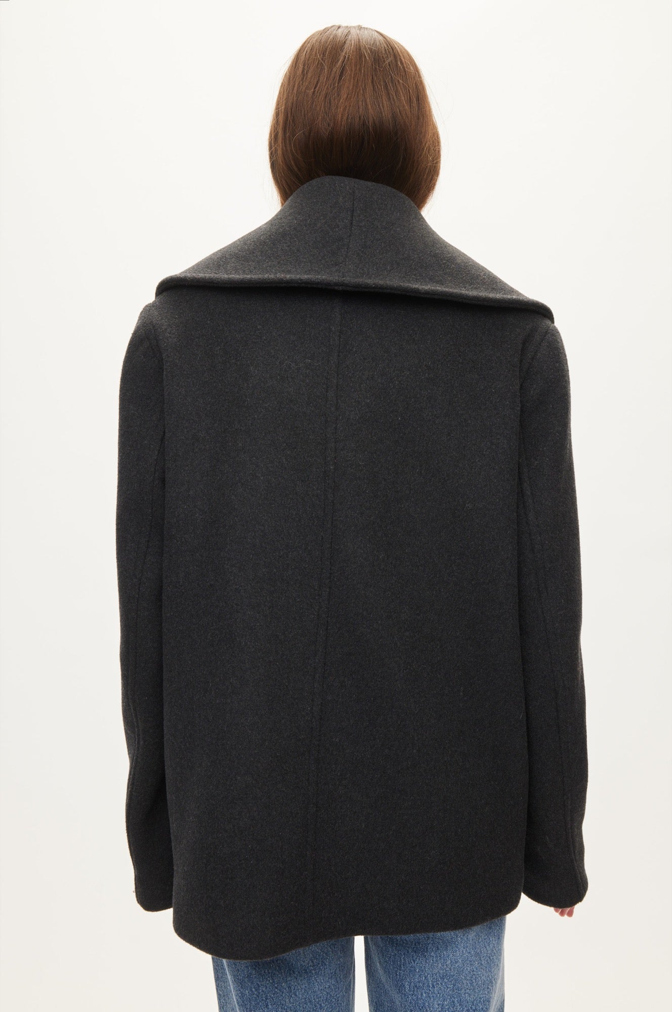 Oval Square Lulu wool peacoat COATS Antracite melange