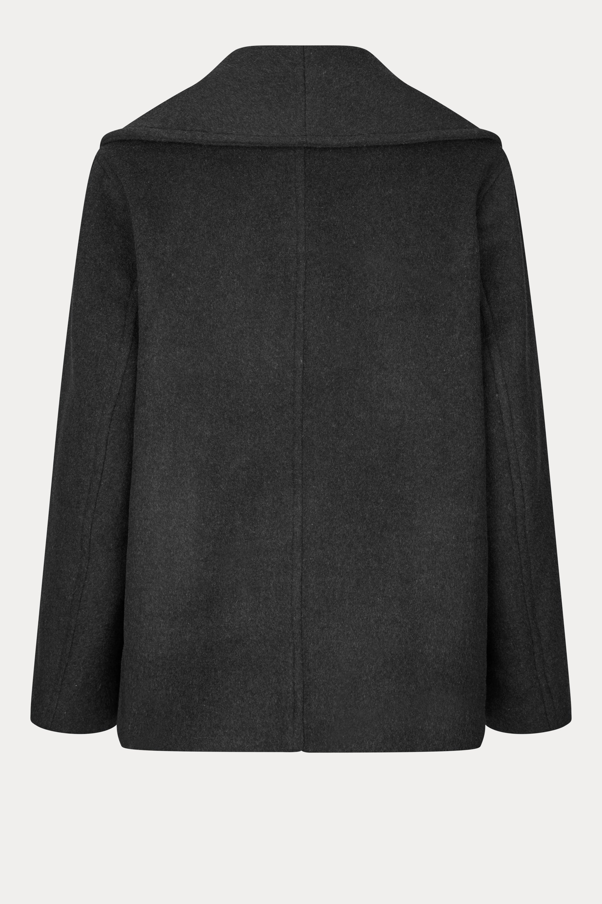 Oval Square Lulu wool peacoat COATS Antracite melange
