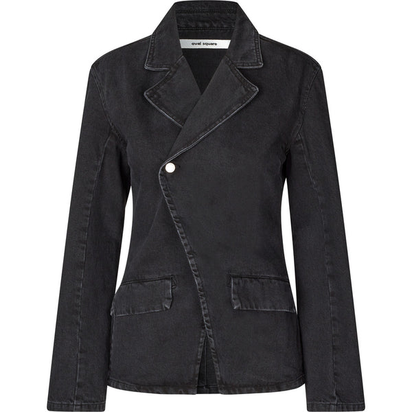Oval Square Luxury Denim Blazer JEANS 8011 0110 Black Washed
