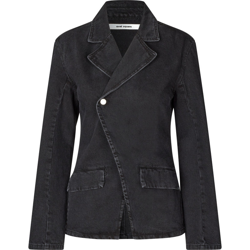 Oval Square Luxury Denim Blazer JEANS 8011 0110 Black Washed