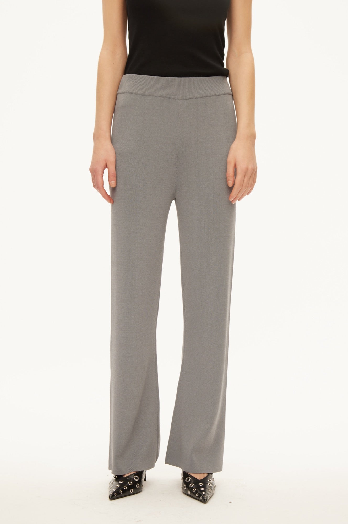 Oval Square Marco knit pants TROUSERS Smoke grey