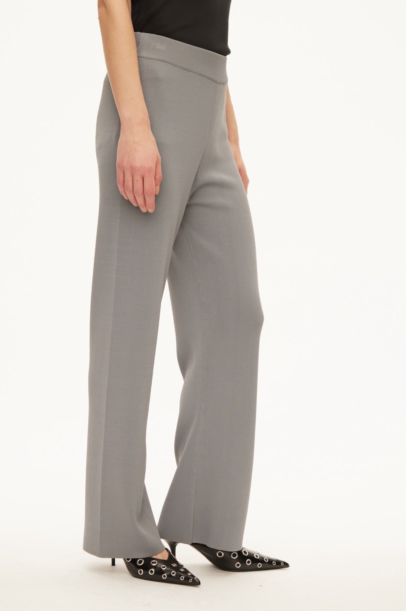 Oval Square Marco knit pants TROUSERS Smoke grey