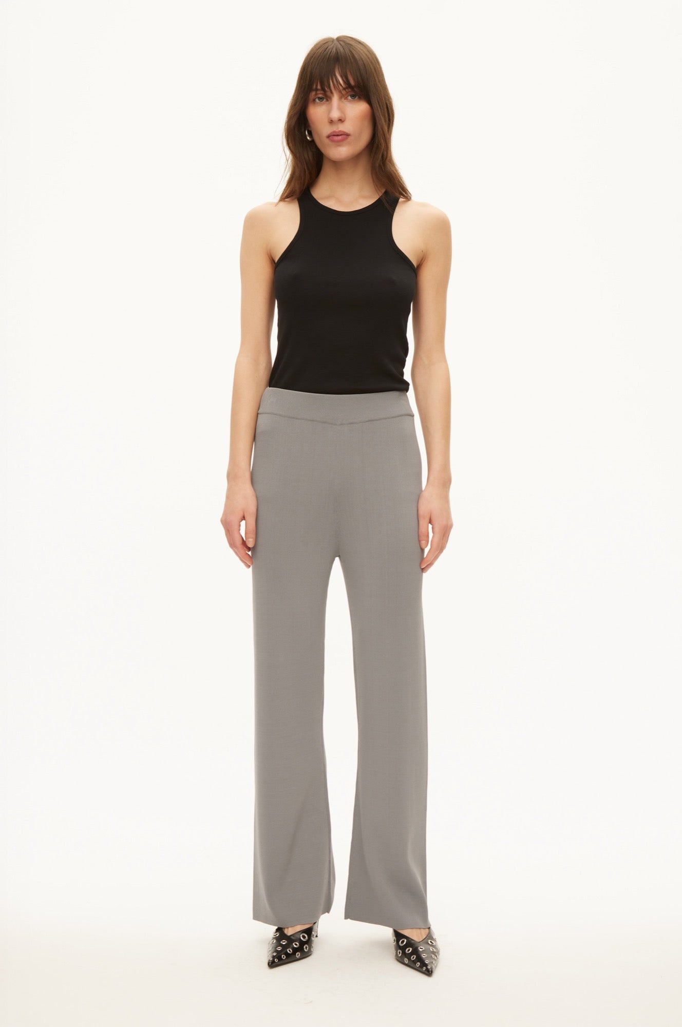 Oval Square Marco knit pants TROUSERS Smoke grey